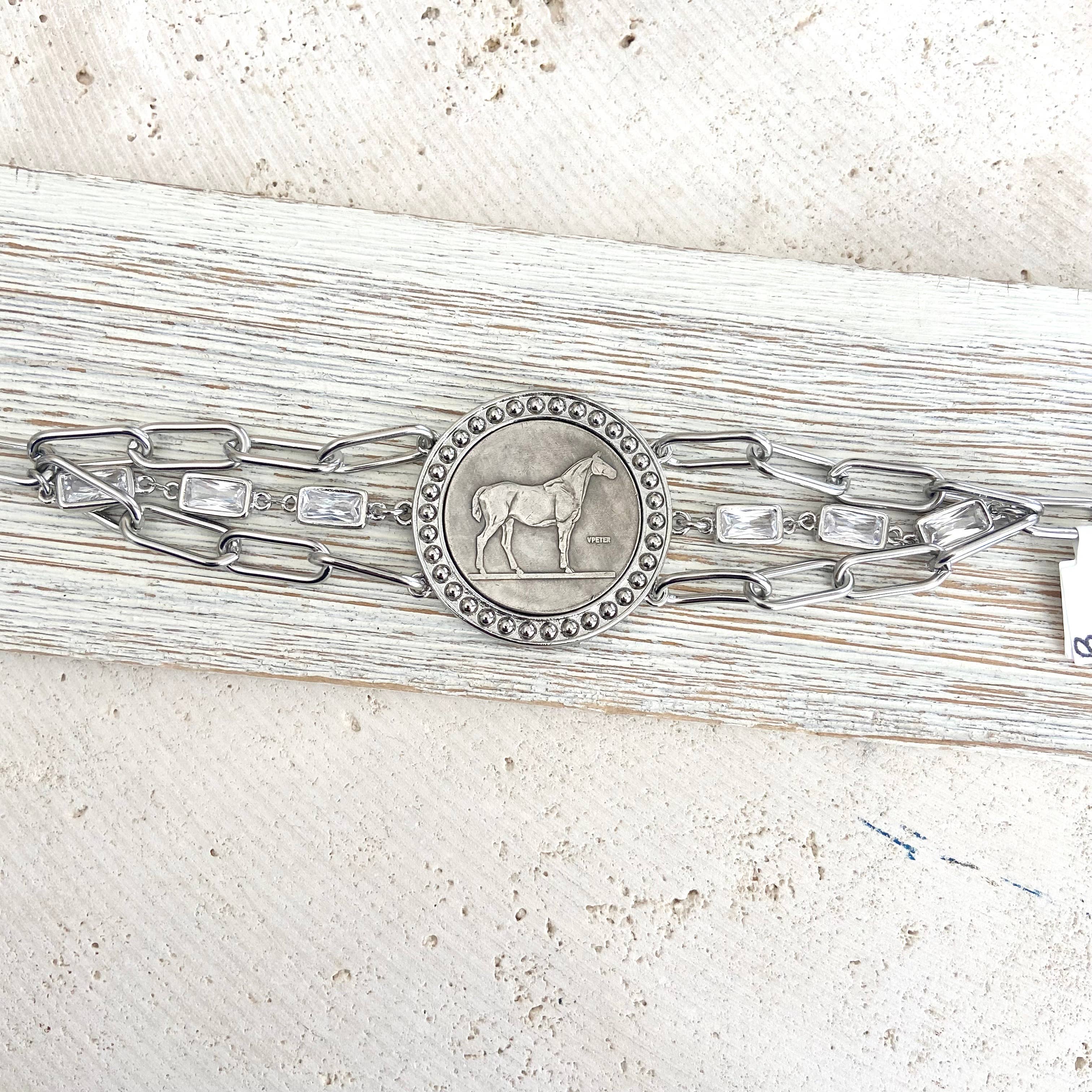 Handmade Horse Coin Bracelet