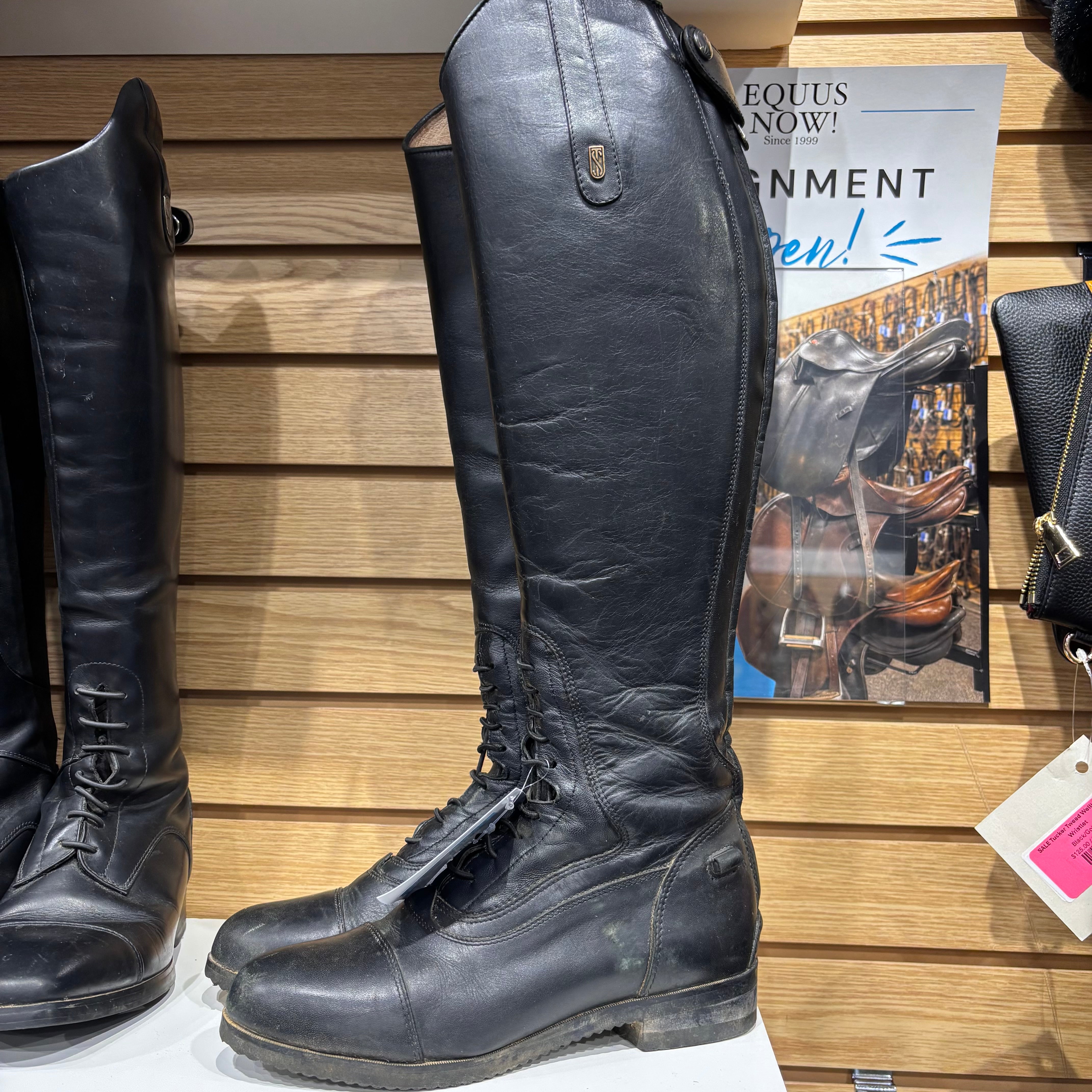 Used 38RR Black Tredstep Donatello Tall Boots