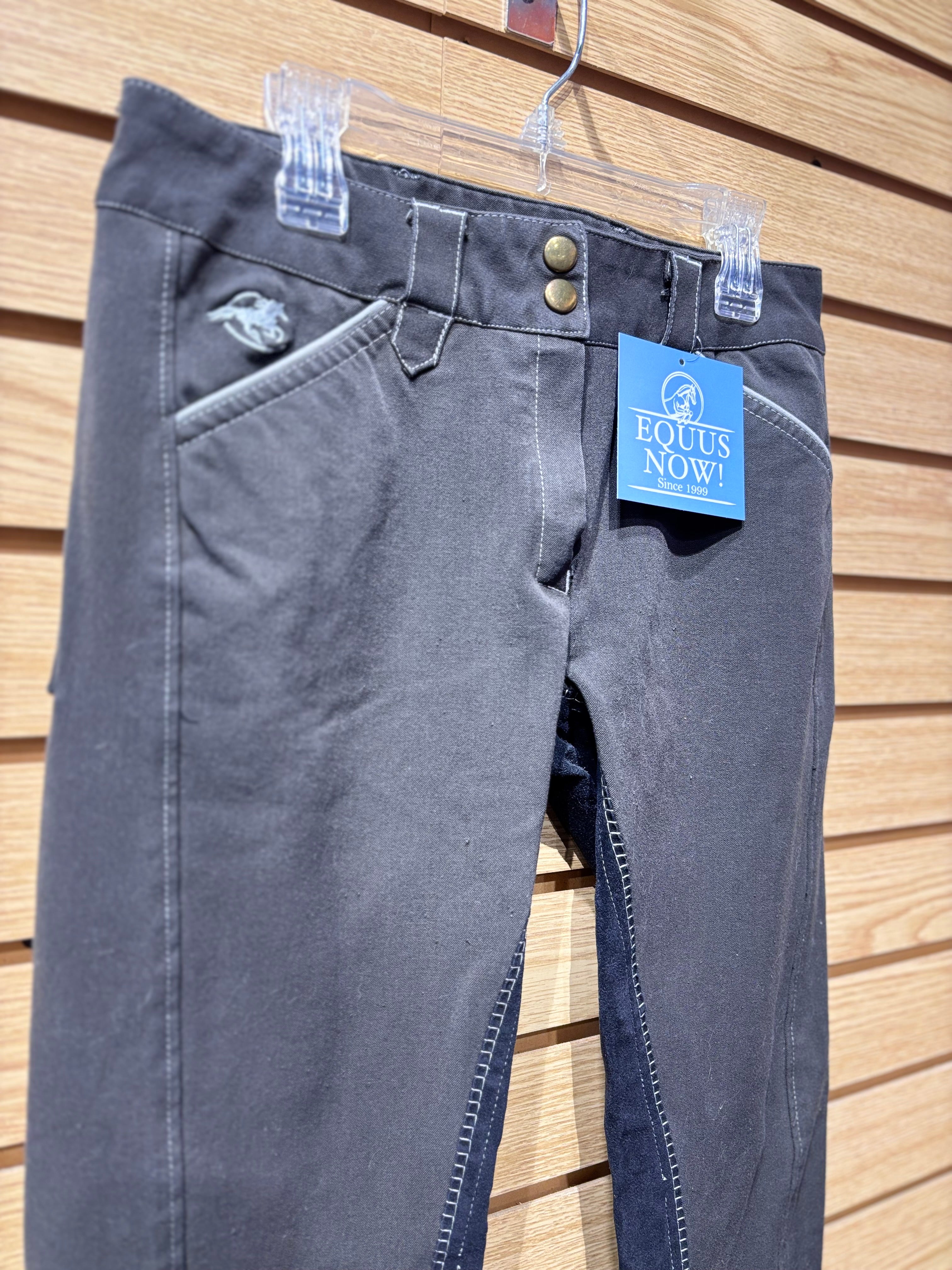 Used 26L Grey Smartpak Piper Full Seat Breeches