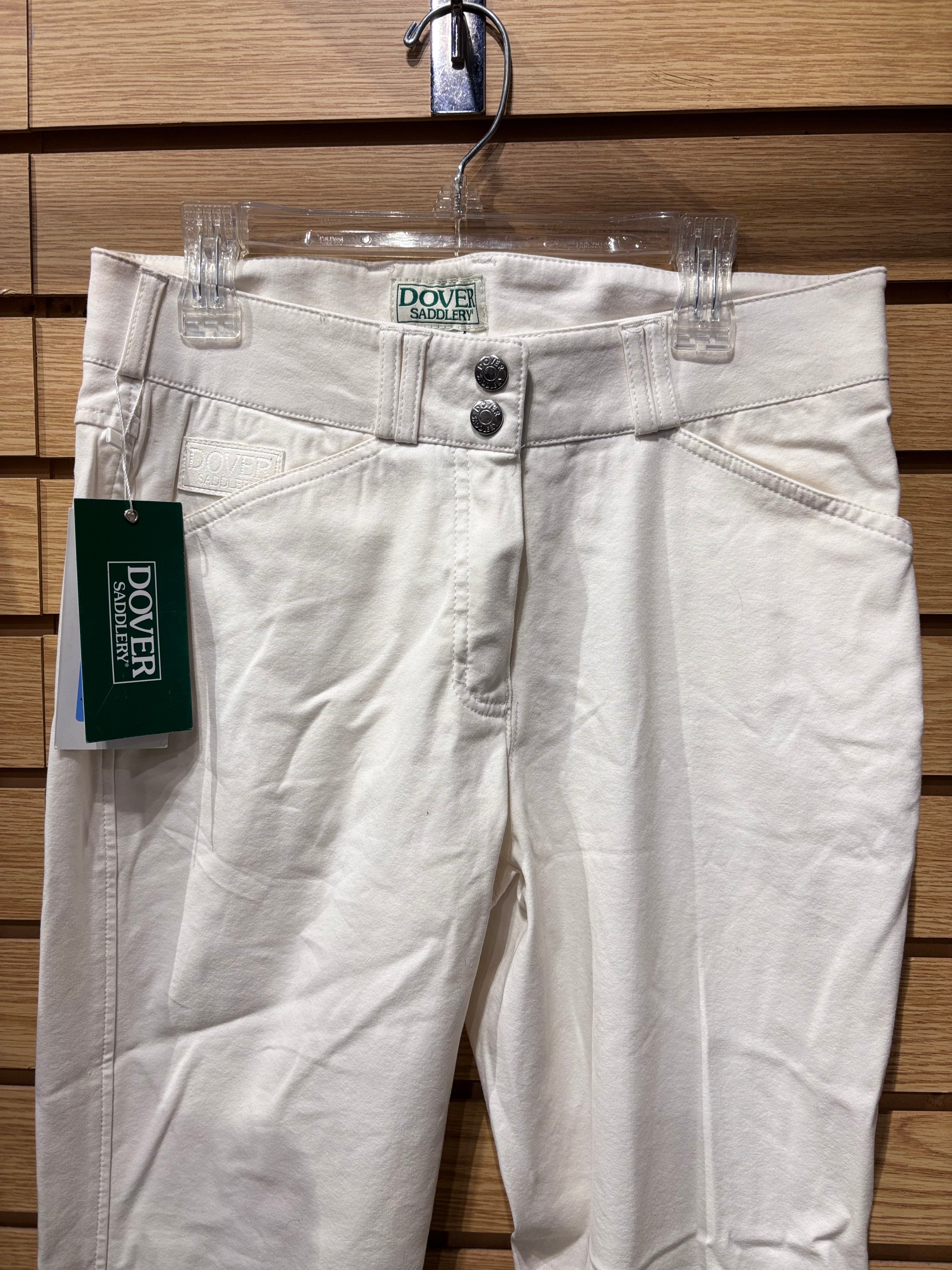 Used 28 Dover Silicone Knee Patch White Breeches