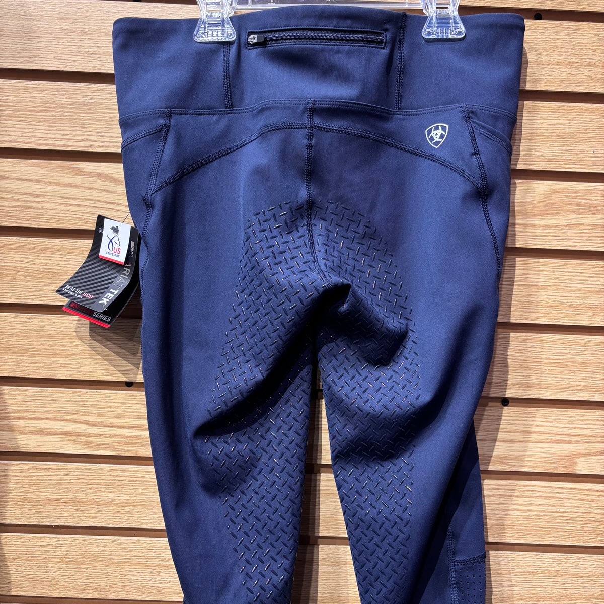 Used Large Navy Ariat Heat Series EOS Full Seat Tights