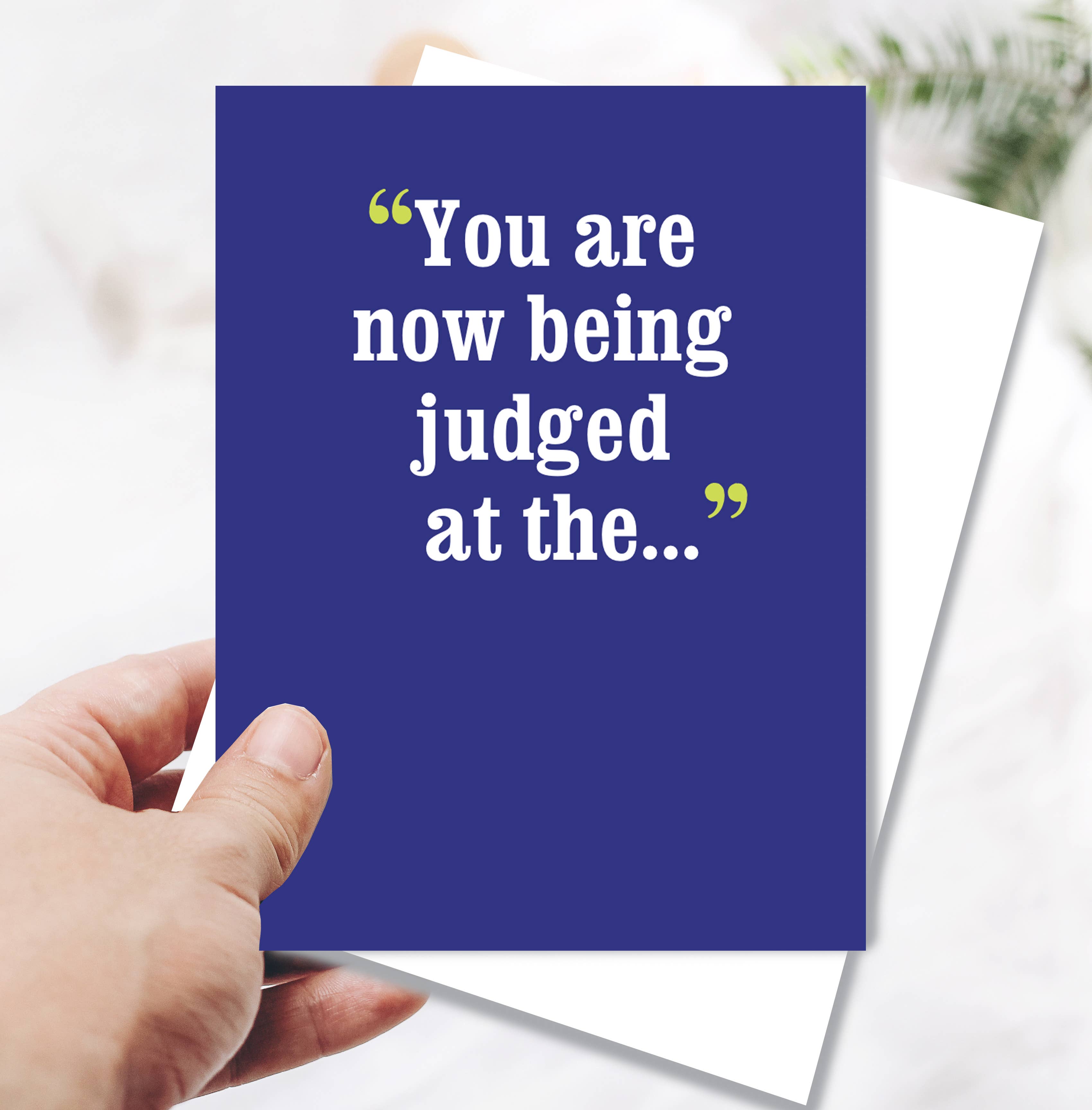 Horse Greeting Birthday Card / You're Now Being Judged