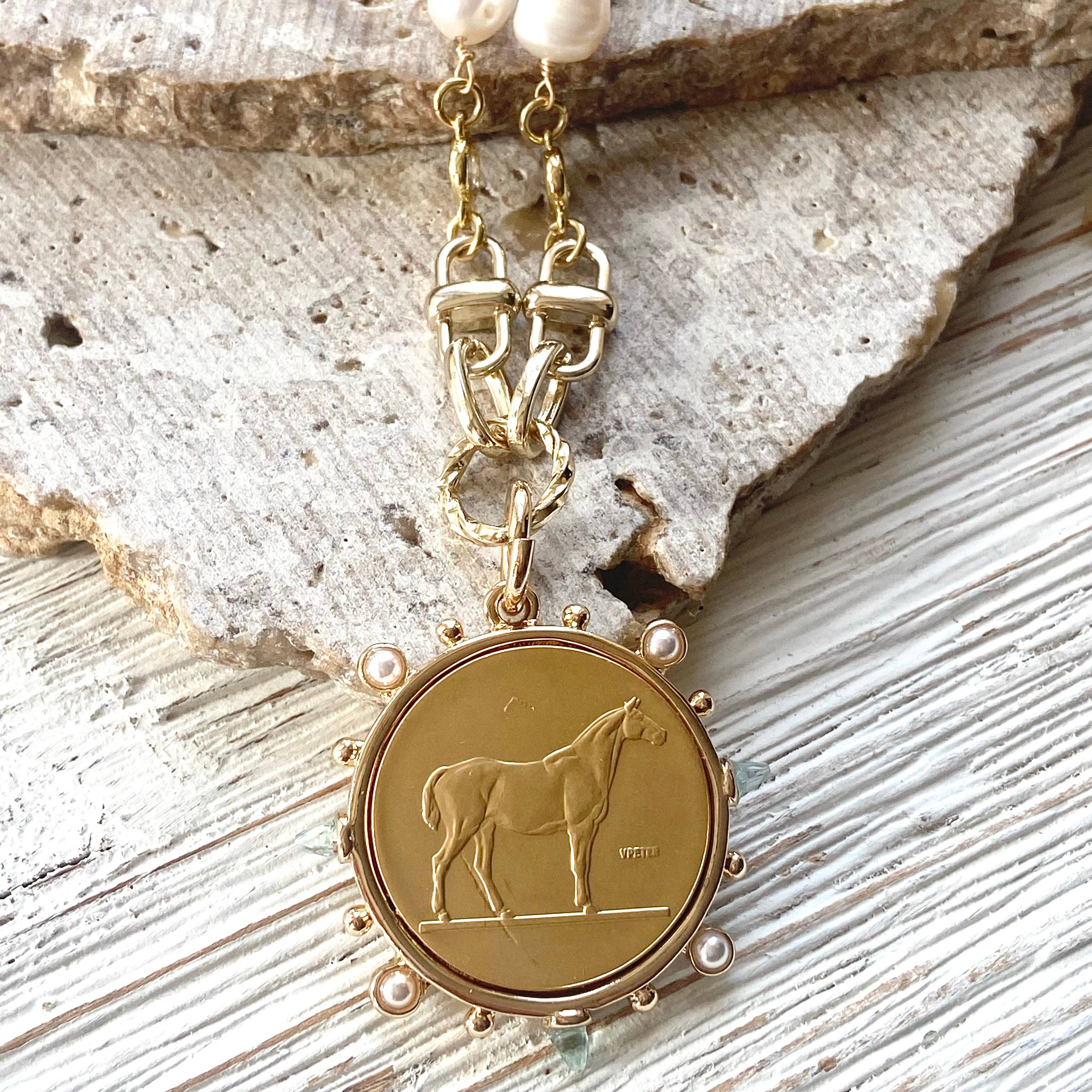 VB&CO Designs Handmade Jewelry - Horse coin equestrian jewelry derby boutique salon