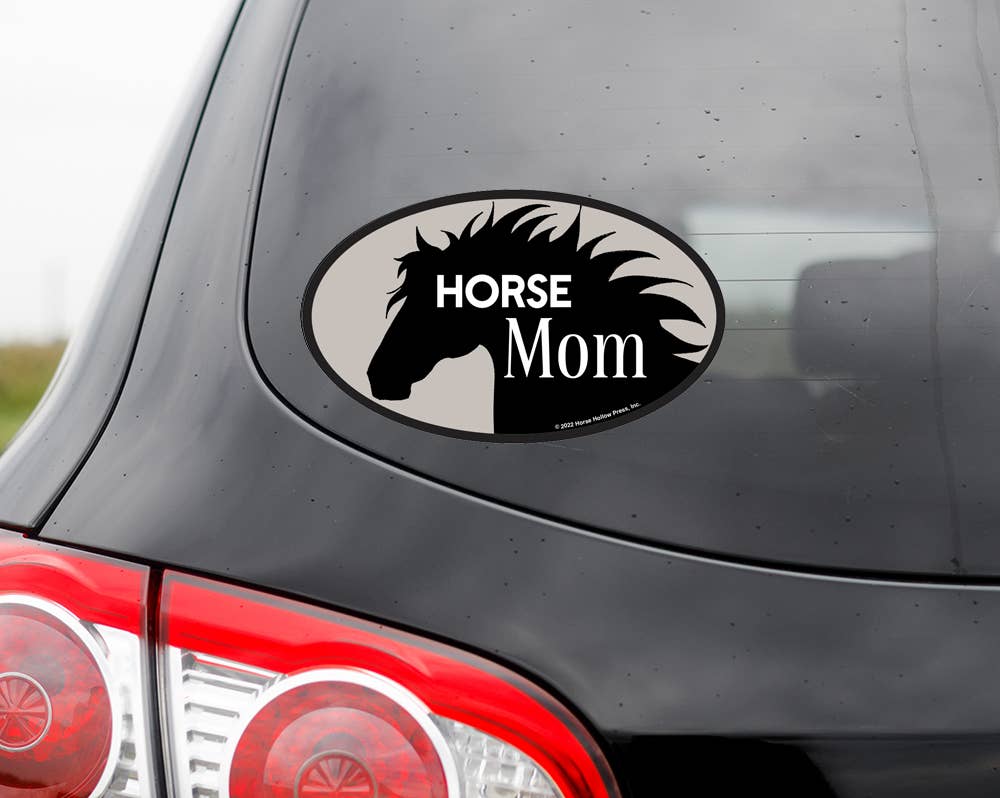 Horse Hollow Press | Pretty Snarky Equestrian Cards|Stickers - Oval Equestrian Horse Sticker / Horse Mom / WATERPROOF