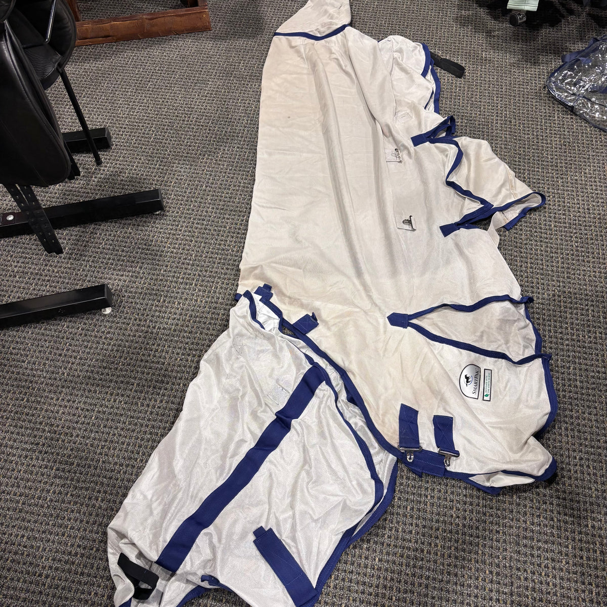 Used 72" White Smartpak Deluxe Fly Sheet with Neck