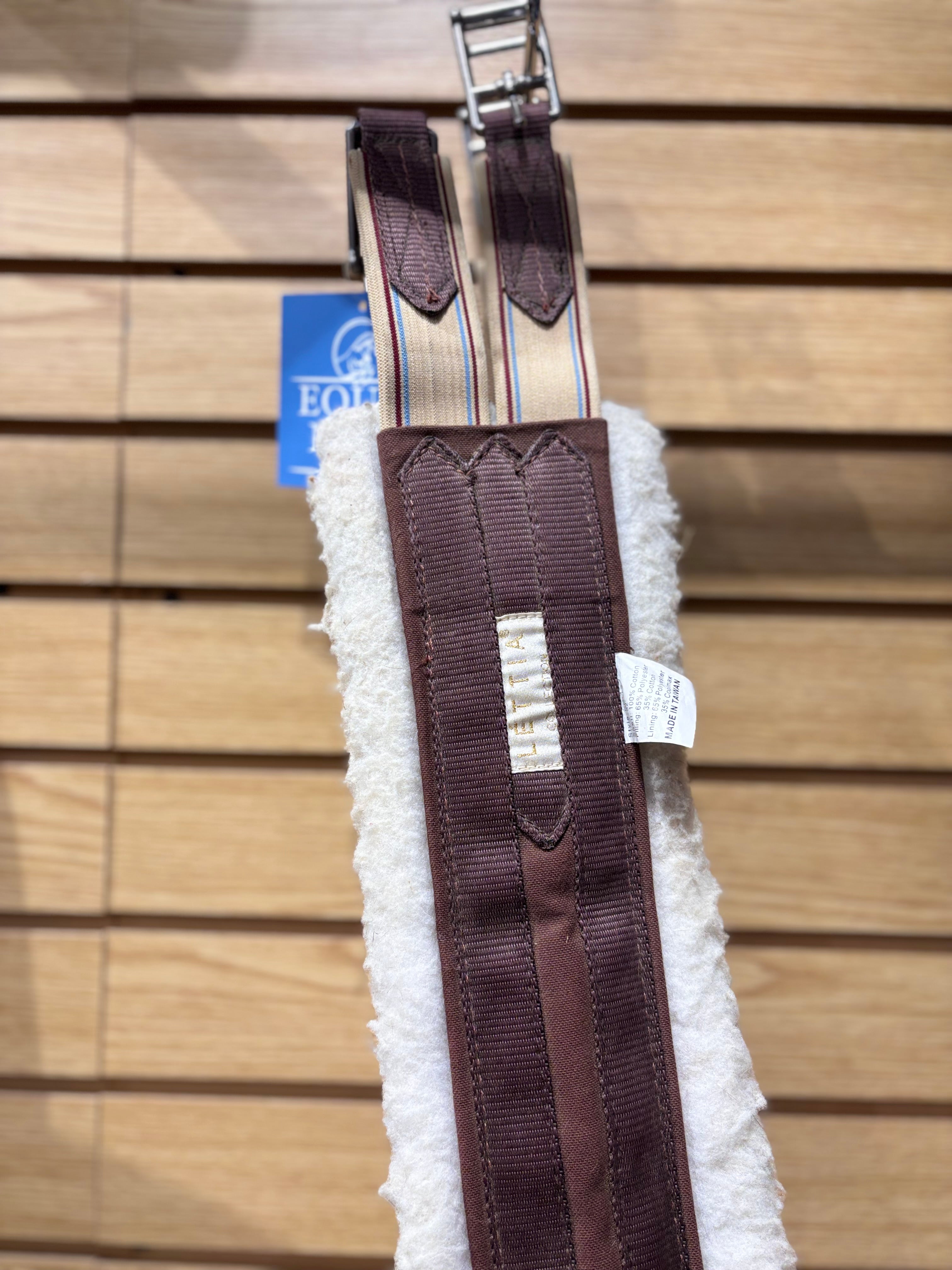 Used 52" Brown Lettia Coolmax Fleece Girth