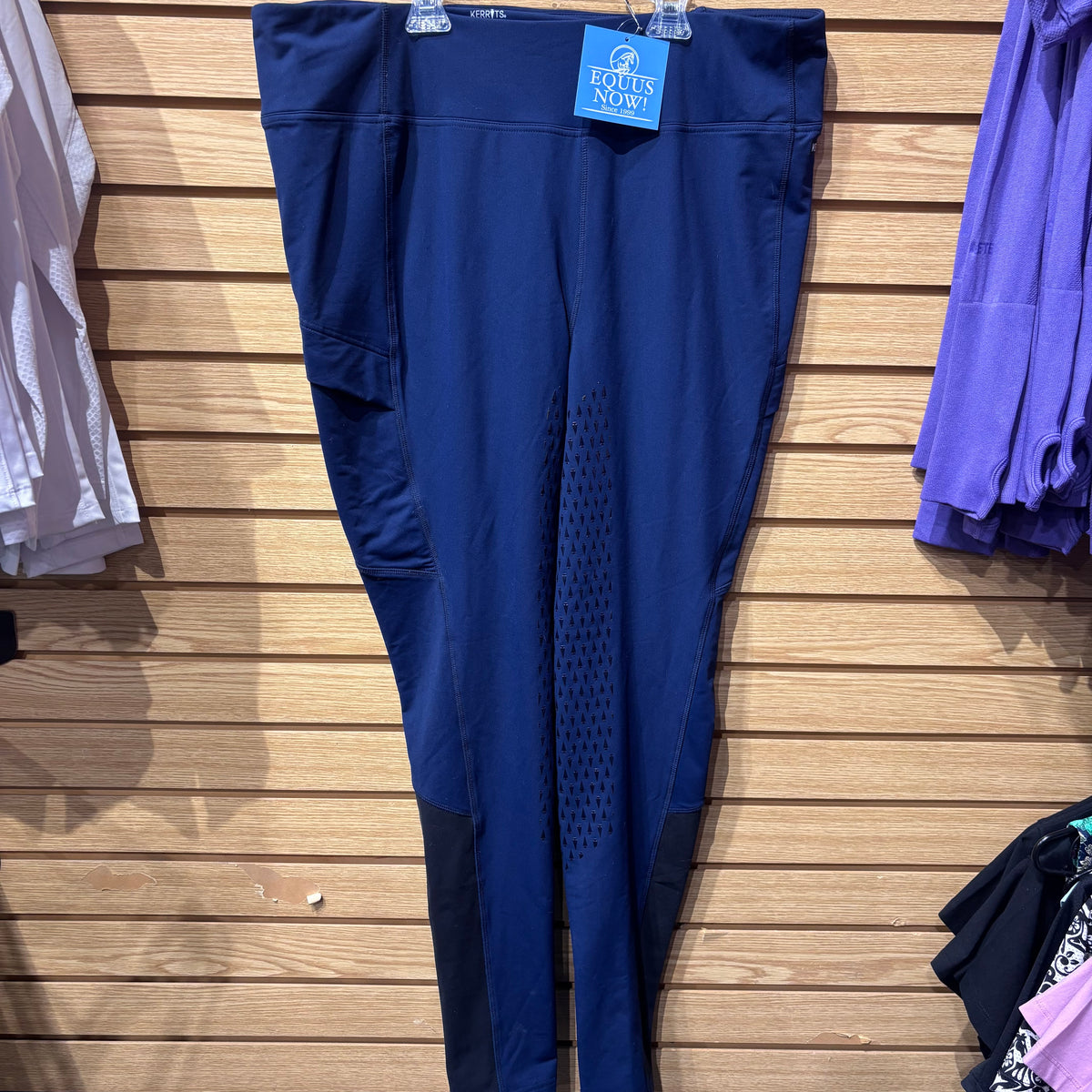 Used 2XL Navy Kerrits Full Leg Silicone Tights
