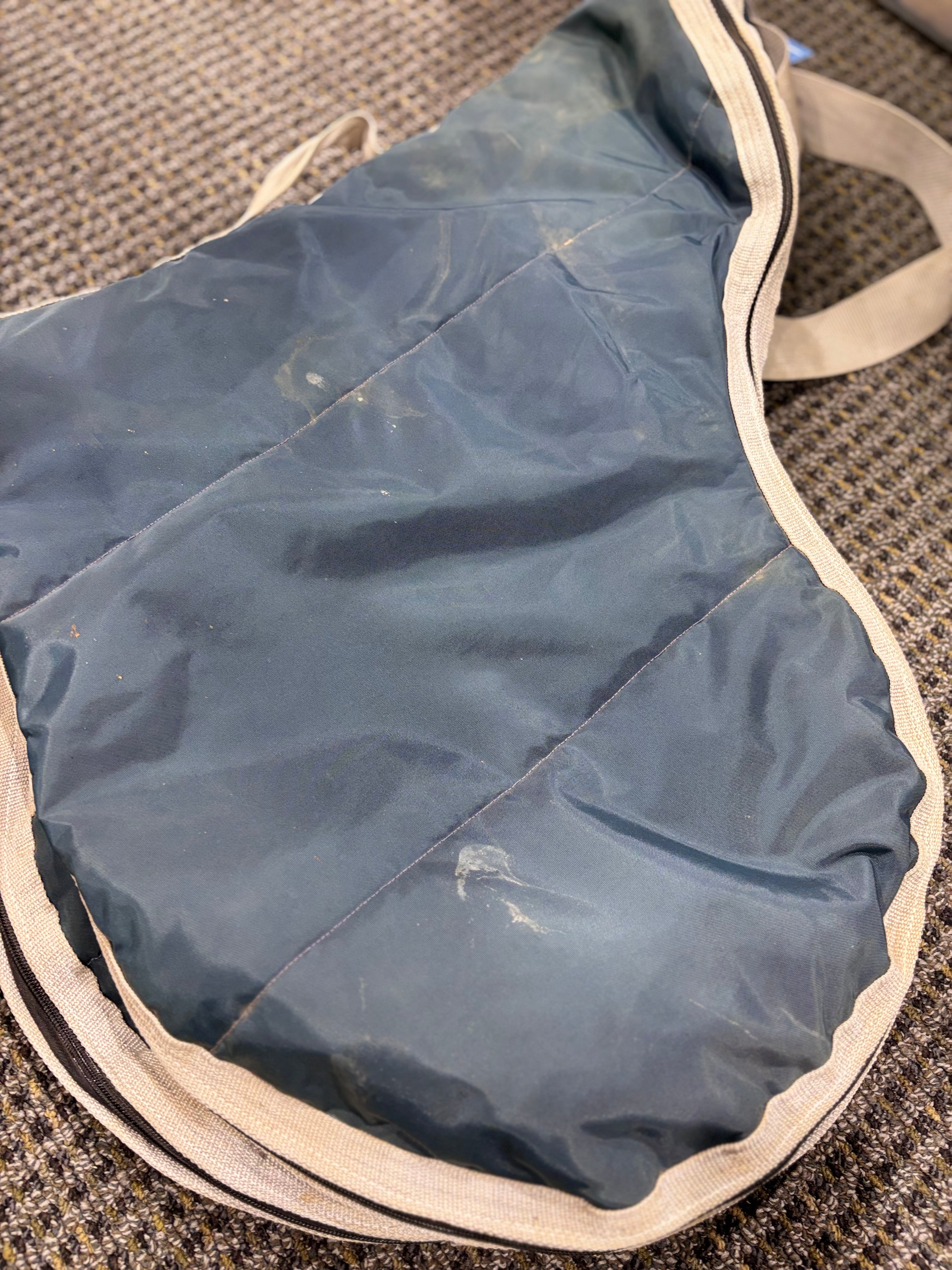 Used Blue Saddle Carry Bag