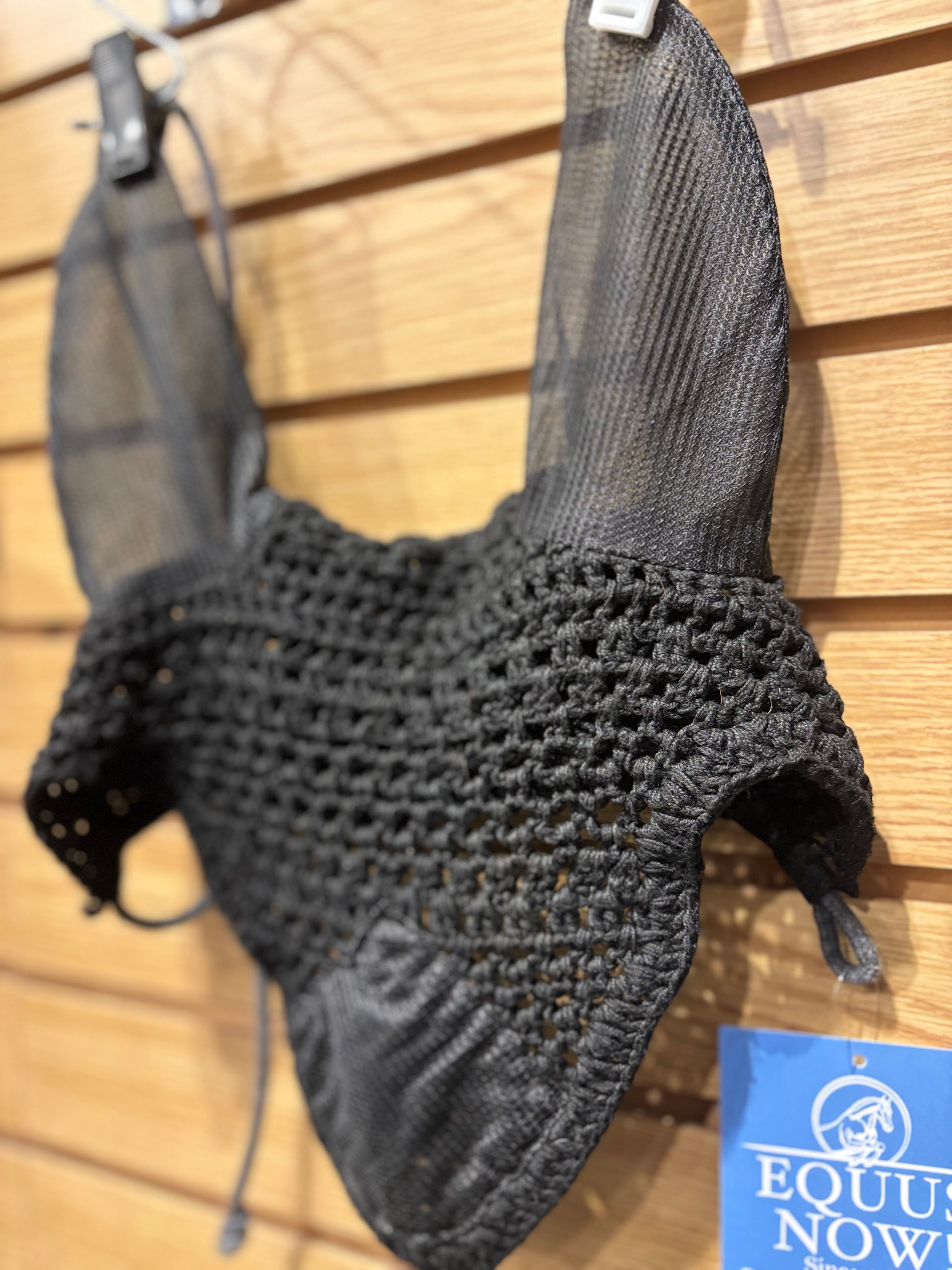 Used Horse Black Bonnet Mesh Ears