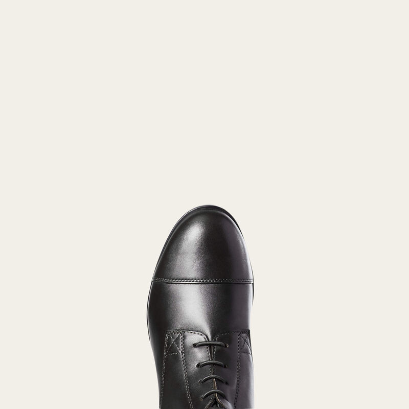 Ariat Heritage Contour II Field Boot in Black Full Grain Leather Toe View