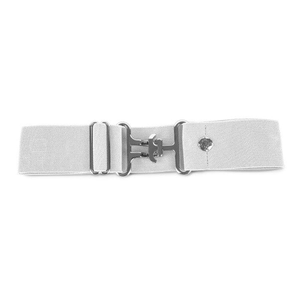 Ovation Elastic Webbed Belt - White