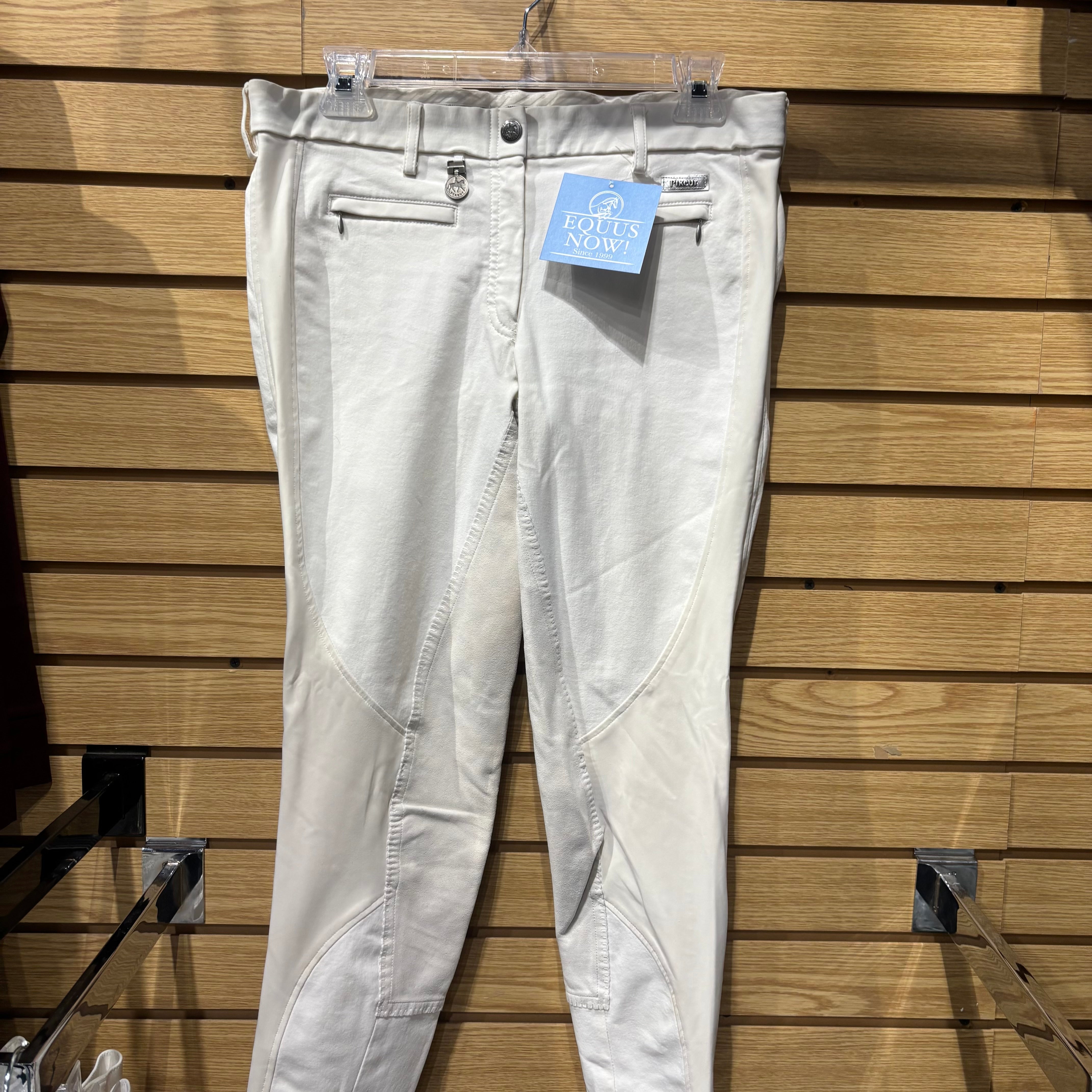 Used Pikeur 32 White Full Seat Breeches