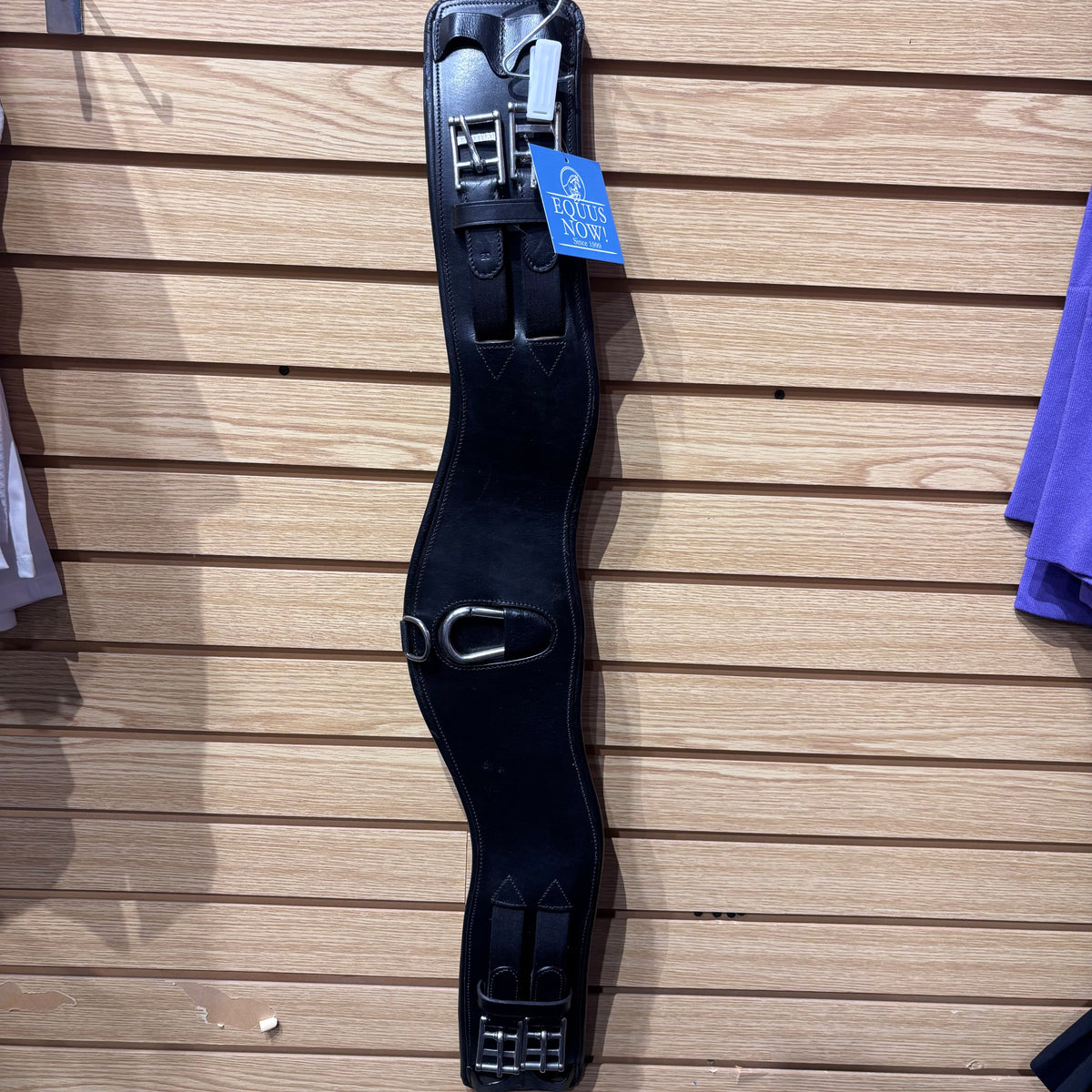 Used 30" Black Leather Dressage Girth