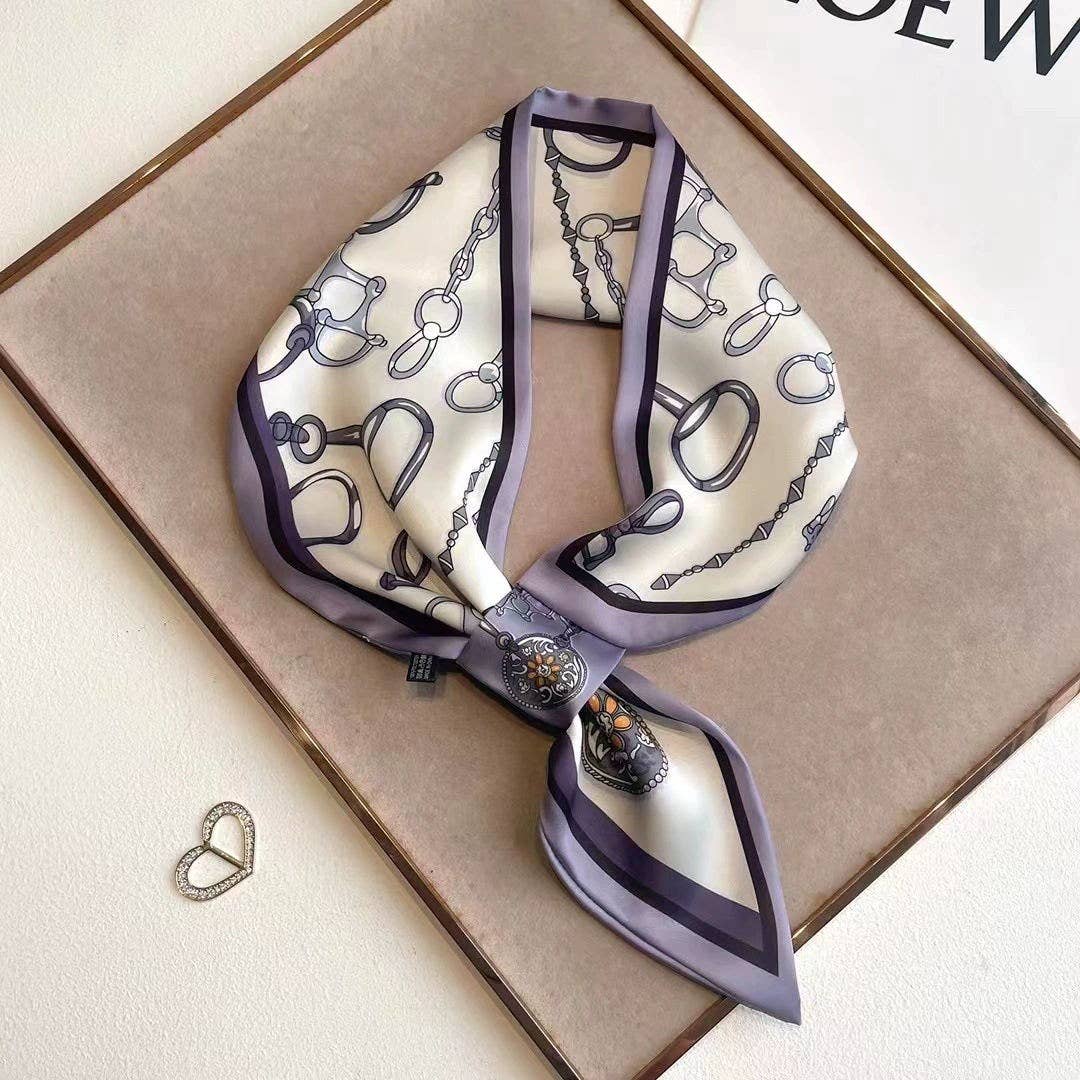 Winding River - Purple Snaffle Bit Loop Scarf
