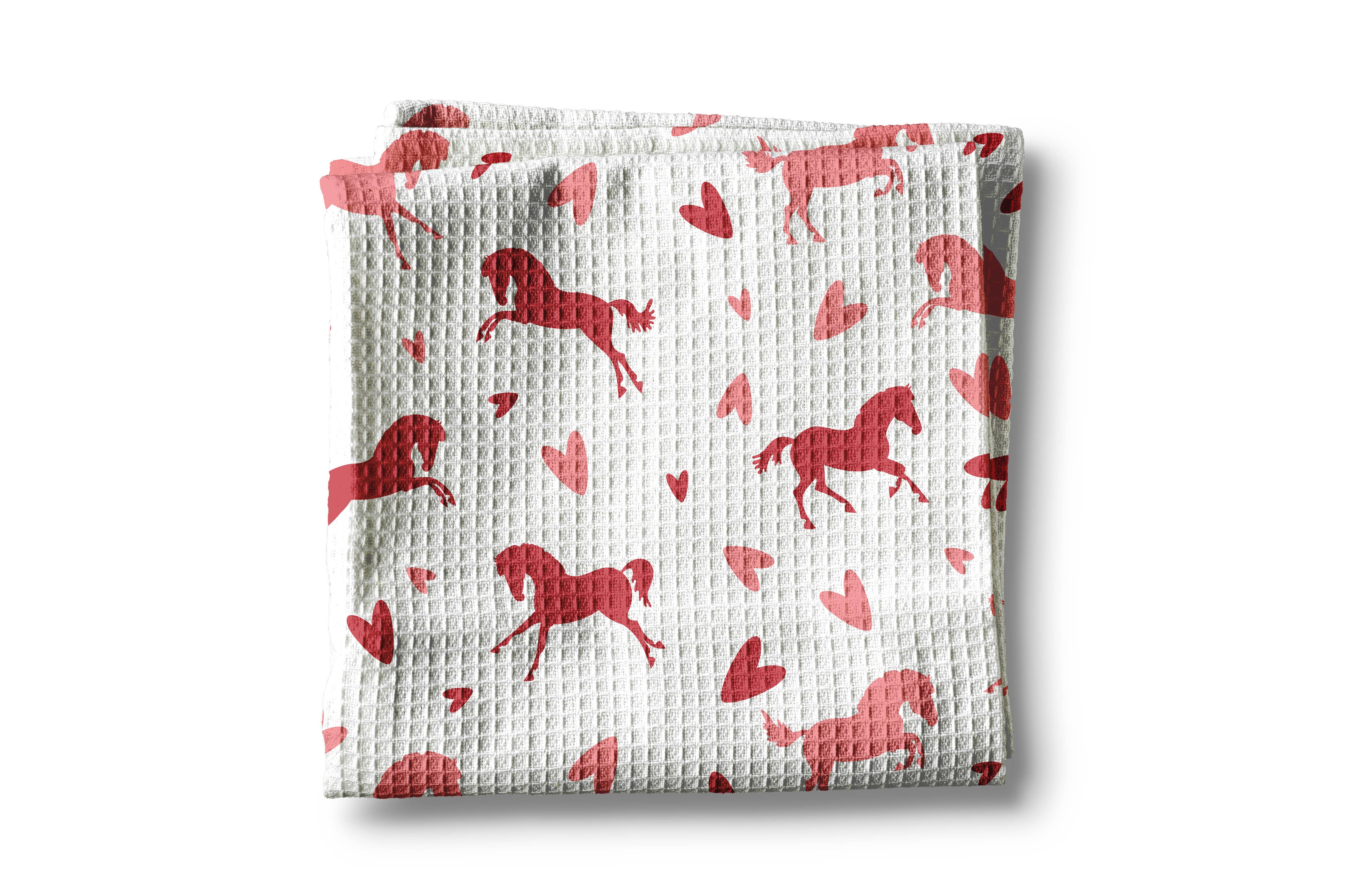 Valentine Heart Equestrian Tack or Kitchen Towel