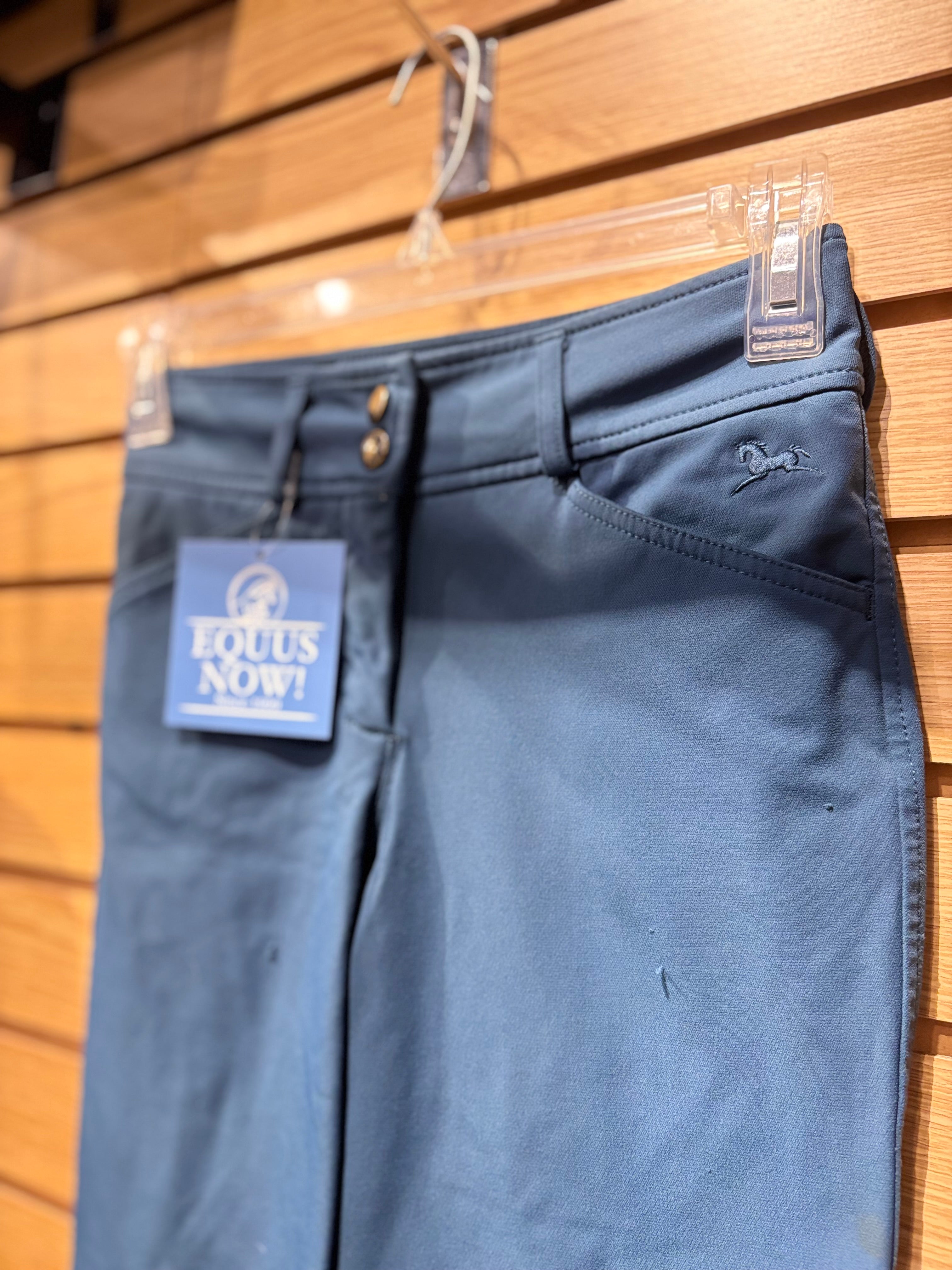 Used Youth 12L Blue RJ Classics Knee Patch Breeches