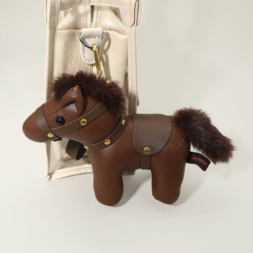 Sensibling Corp. - Faux Leather Horse Toy Keychain Bag Charm