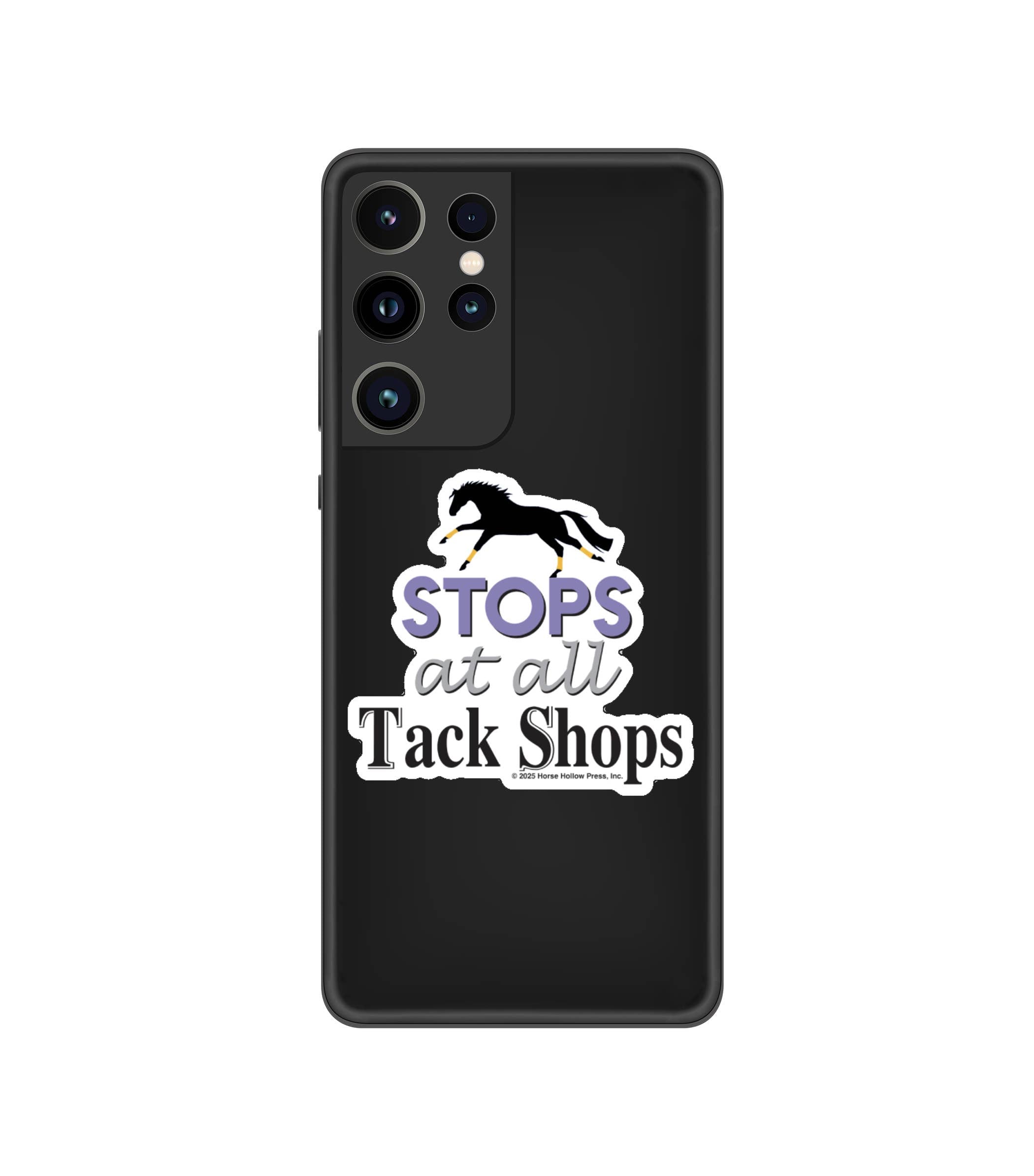 Horse Hollow Press - 3" Tumbler Horse Sticker / Stops at Tack Shops / WATERPROOF