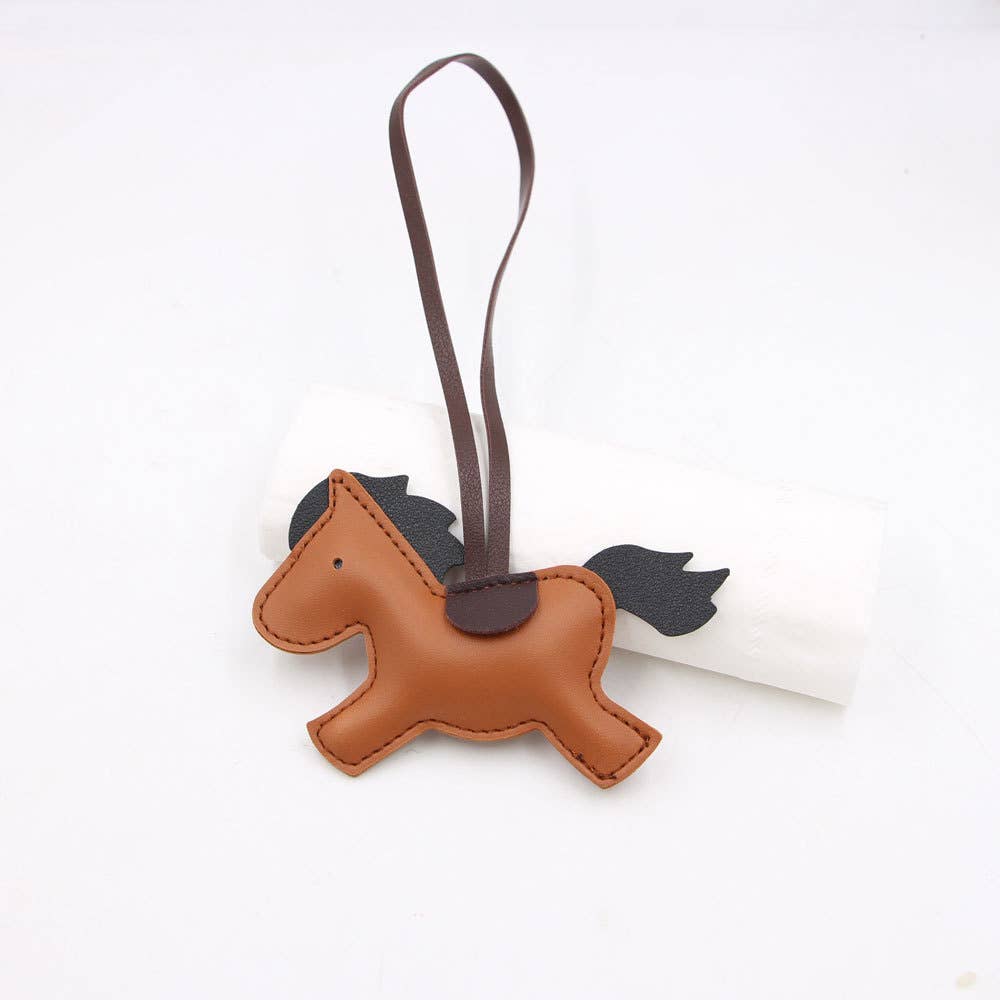 Leather Horse Bag Charm