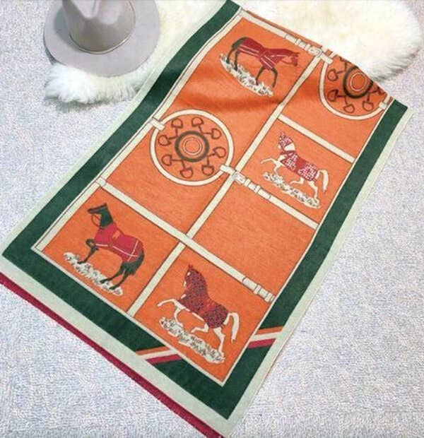 Winding River - Equestrian Orange Reversible Wrap – Gallop Collection