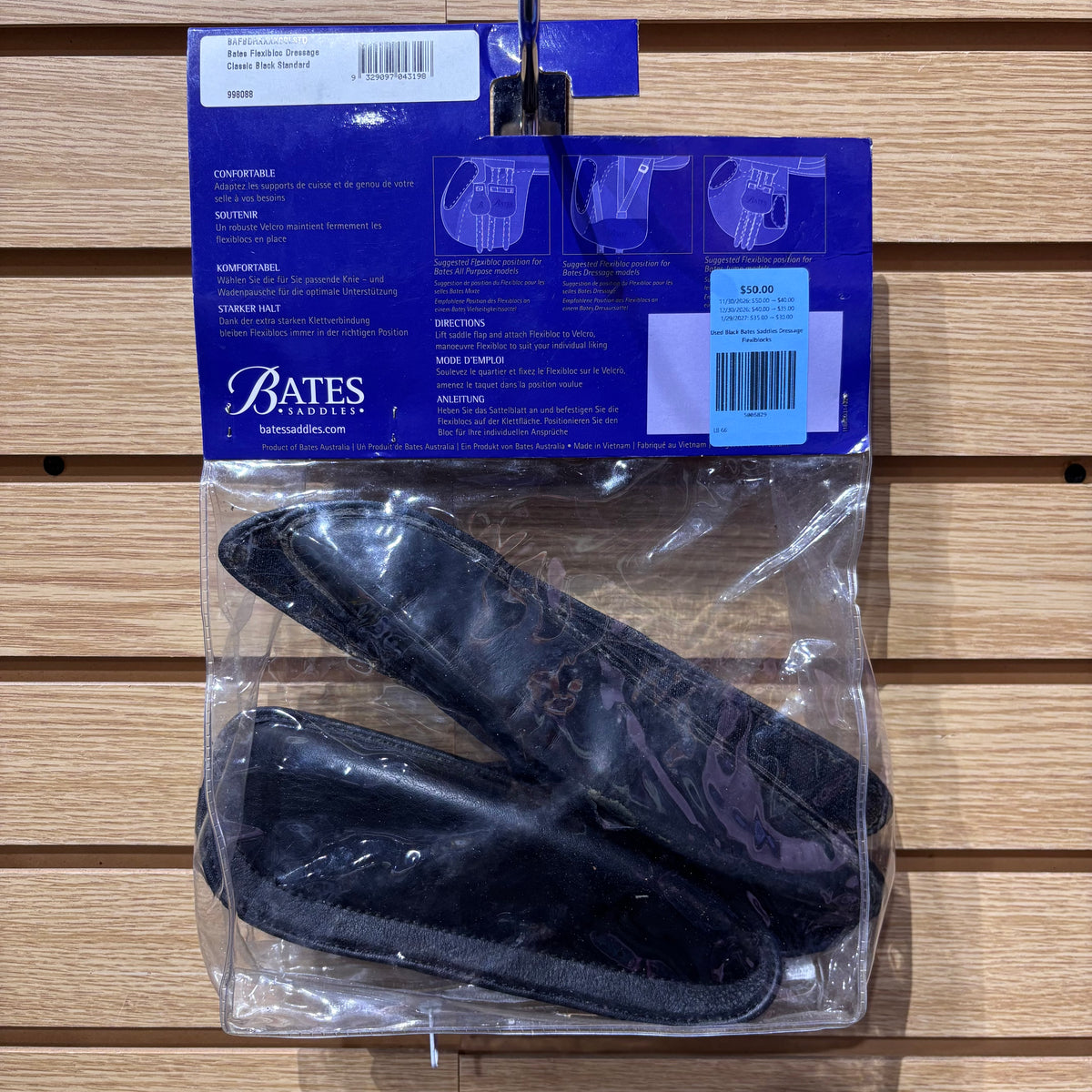 Used Black Bates Saddles Dressage Flexiblocks