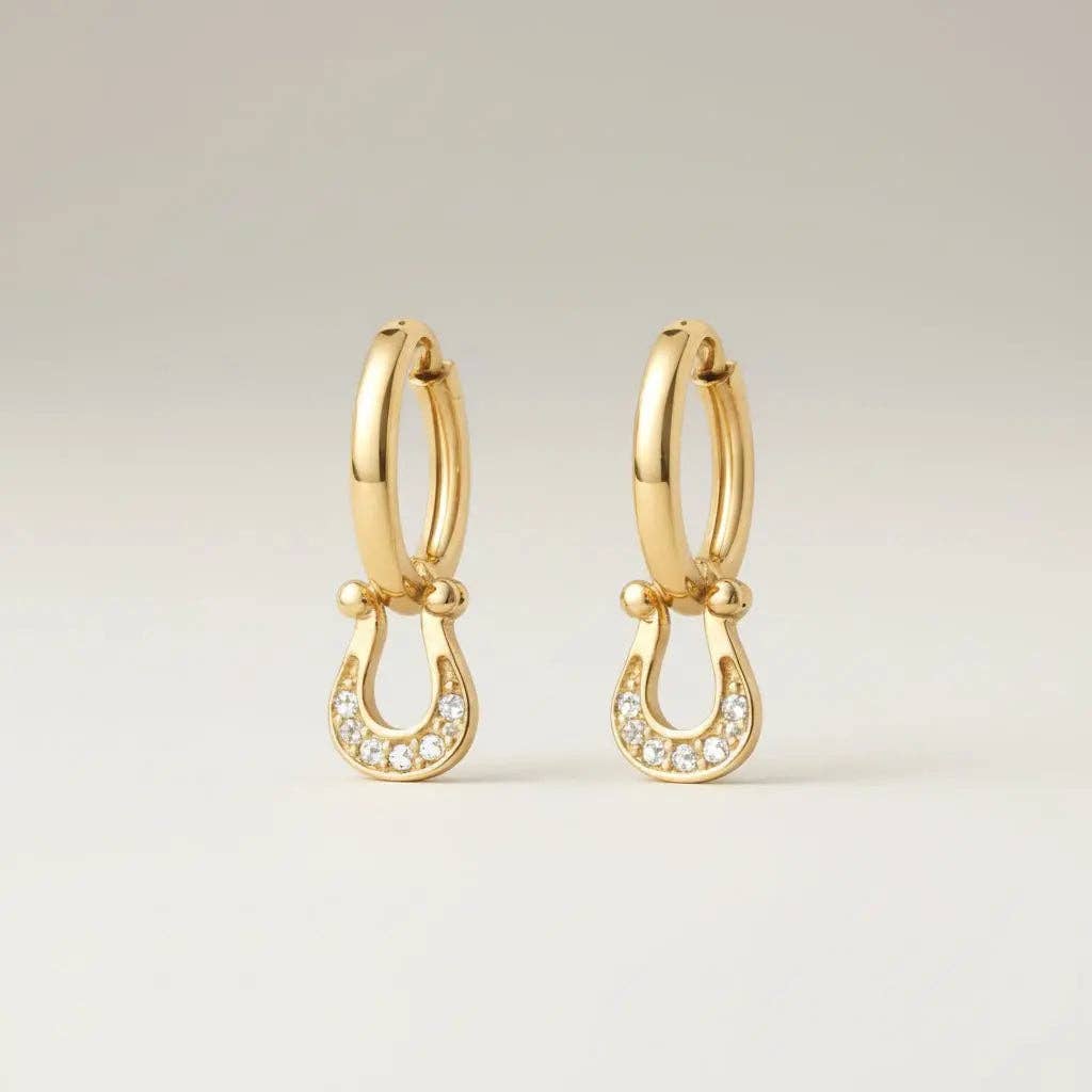 Bridle Up Hope Shop - Horseshoe Huggie Earrings