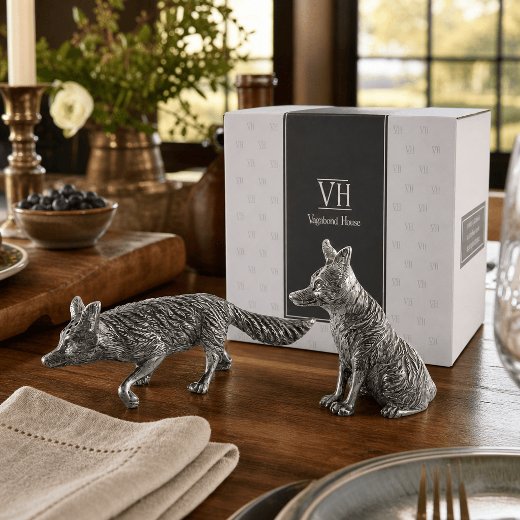 Pewter Foxes Salt & Pepper Set