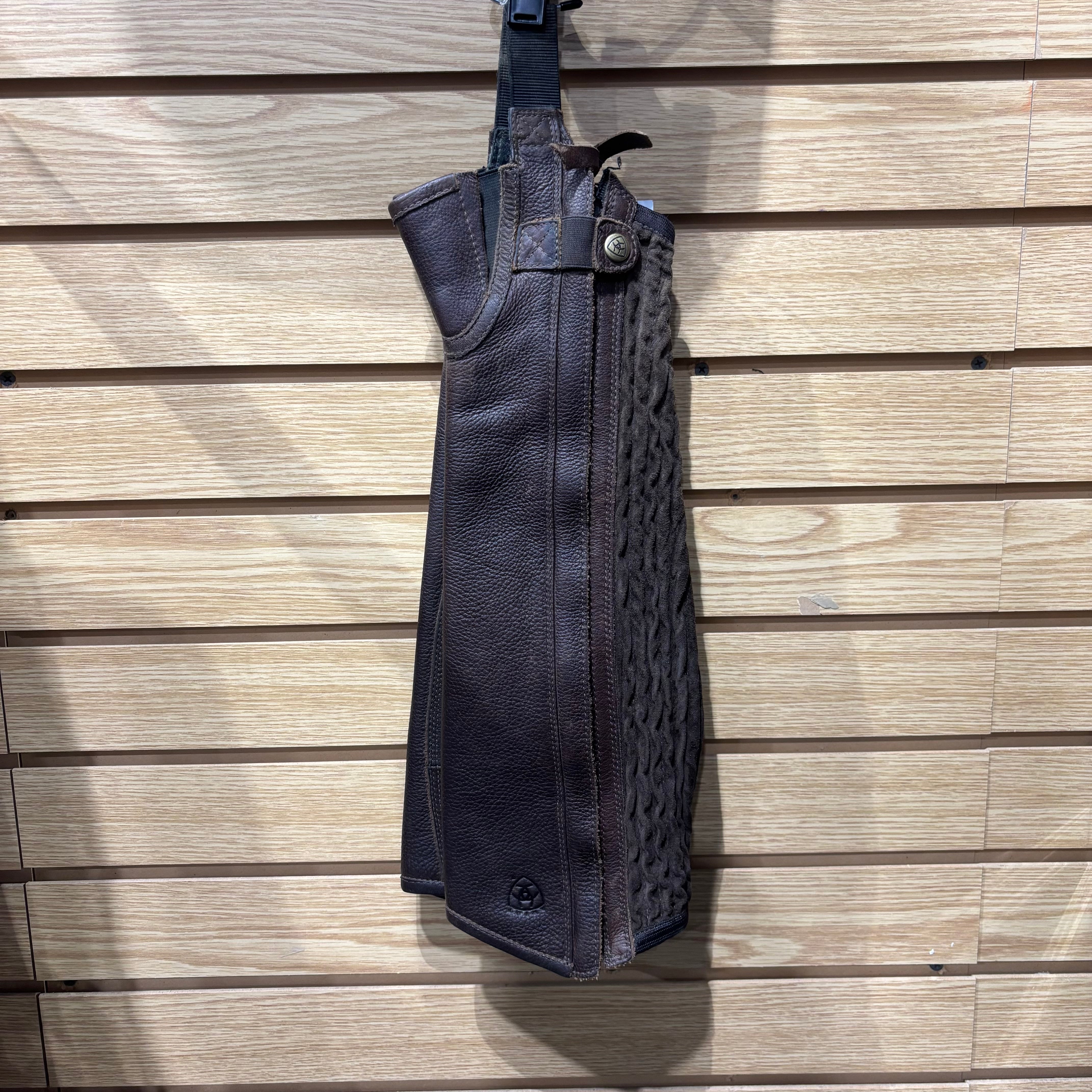 Used Ariat XS Brown Leather Half Chaps