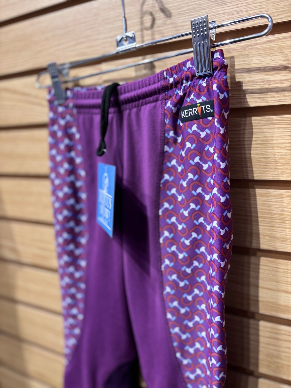 Used Youth Small Purple Kerrits Knee Patch Tights