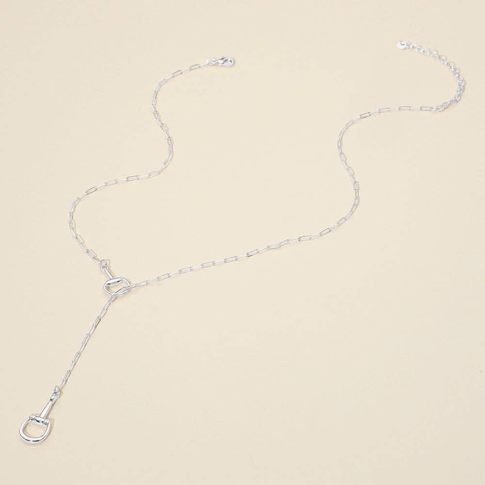 Sensibling Corp. - Metal Horsebit Link Sliding Paperclip Chain Necklace