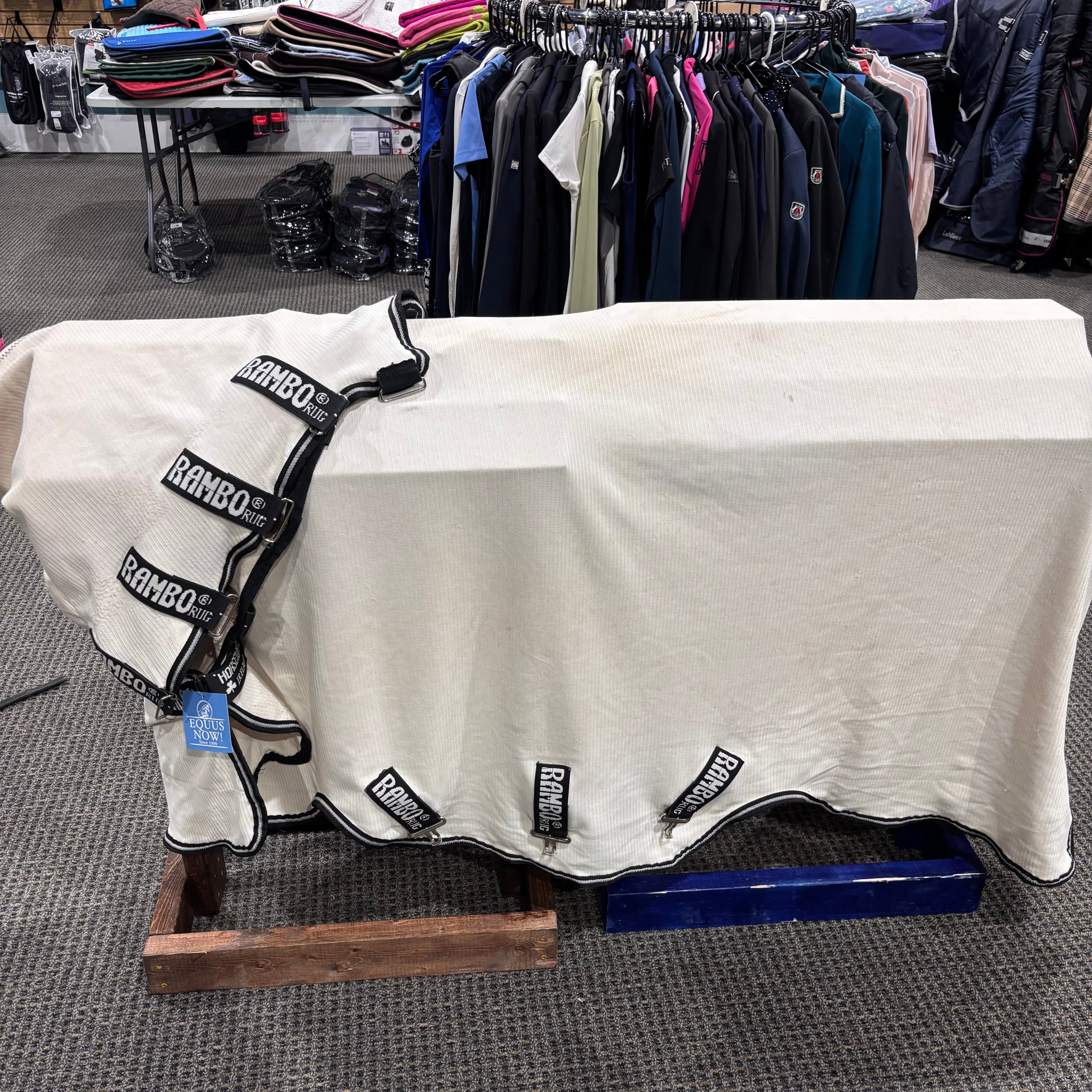 Used 75" White Rambo Fly/Summer Sheet with Neck