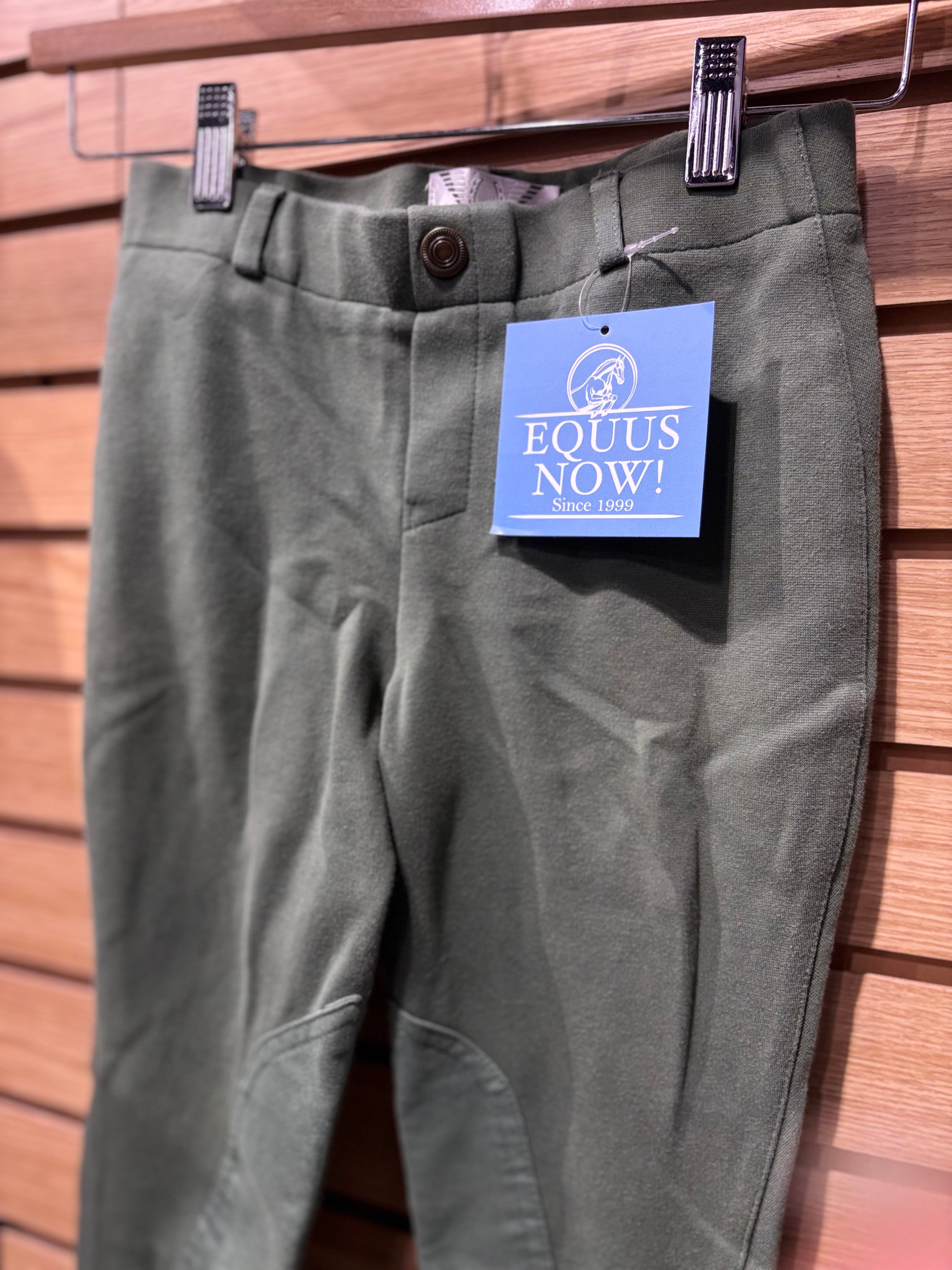 Used Kids 10 Green Tuff Rider Breeches