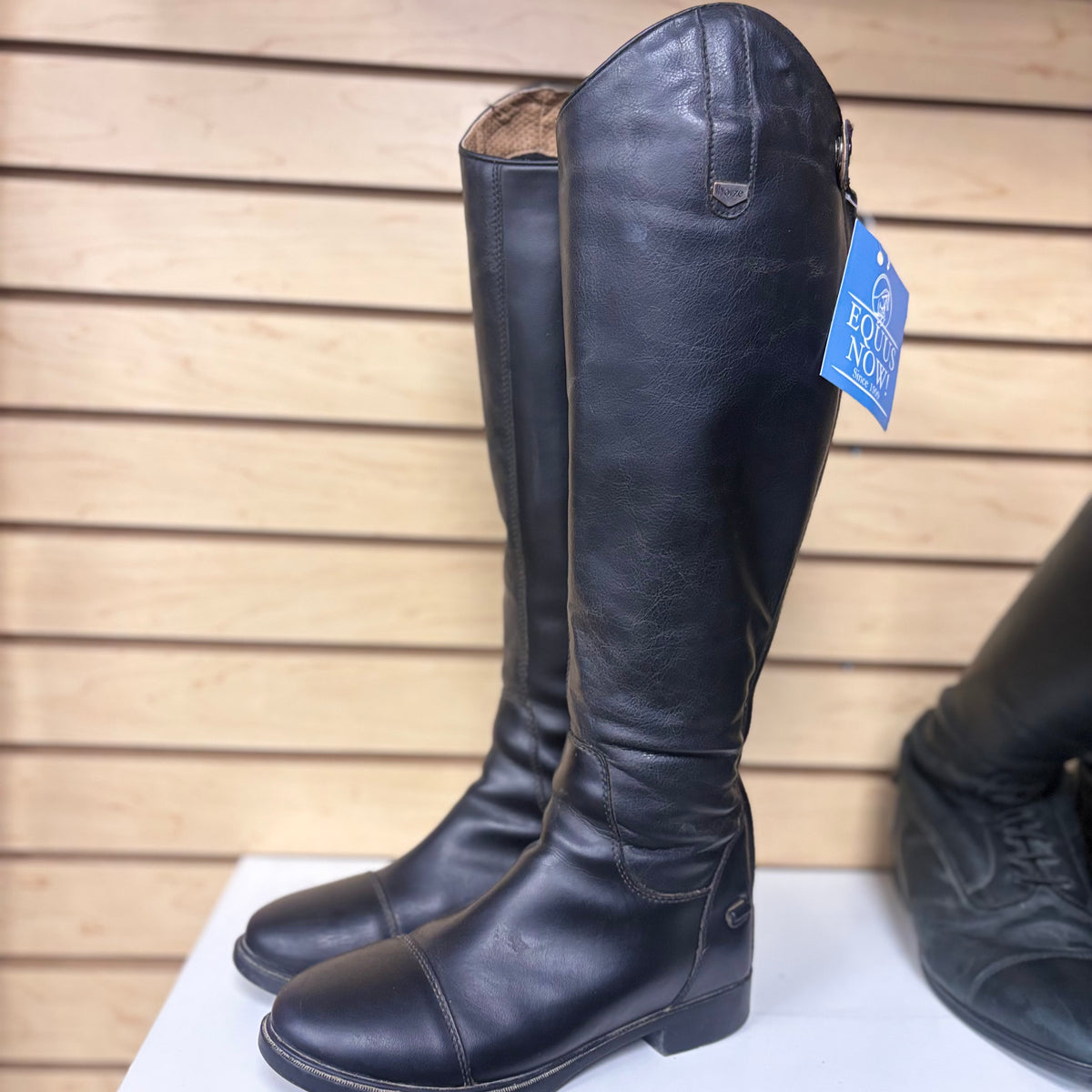 Used 6.5 Black Horze Dress Tall Boots- Reg/Wide