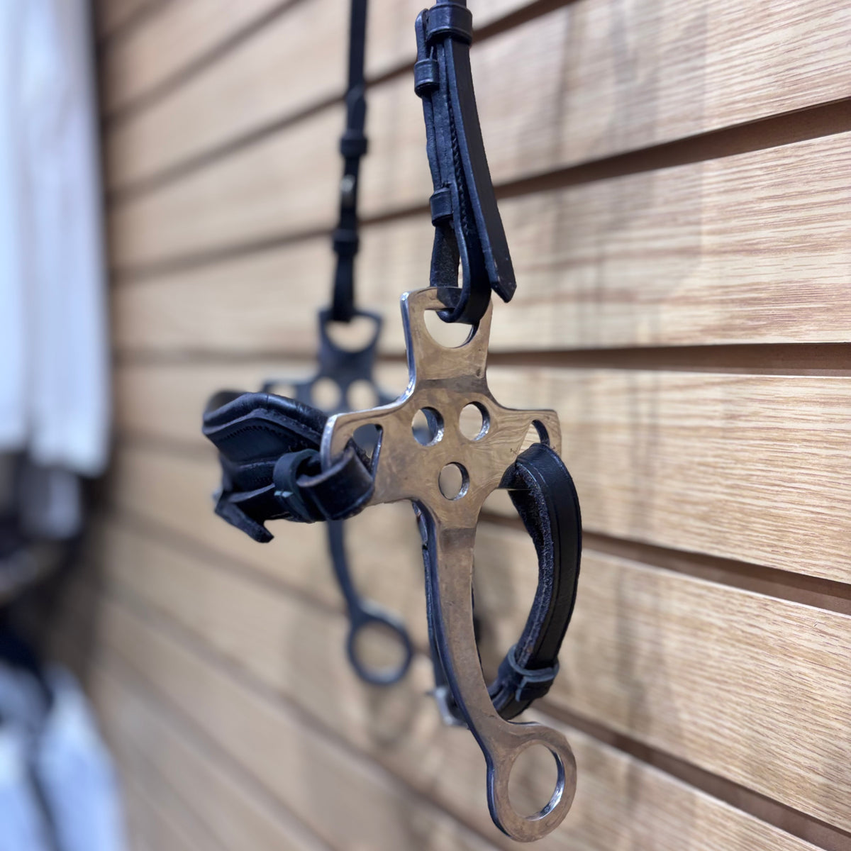 Used Full Black Hackamore Padded Noseband