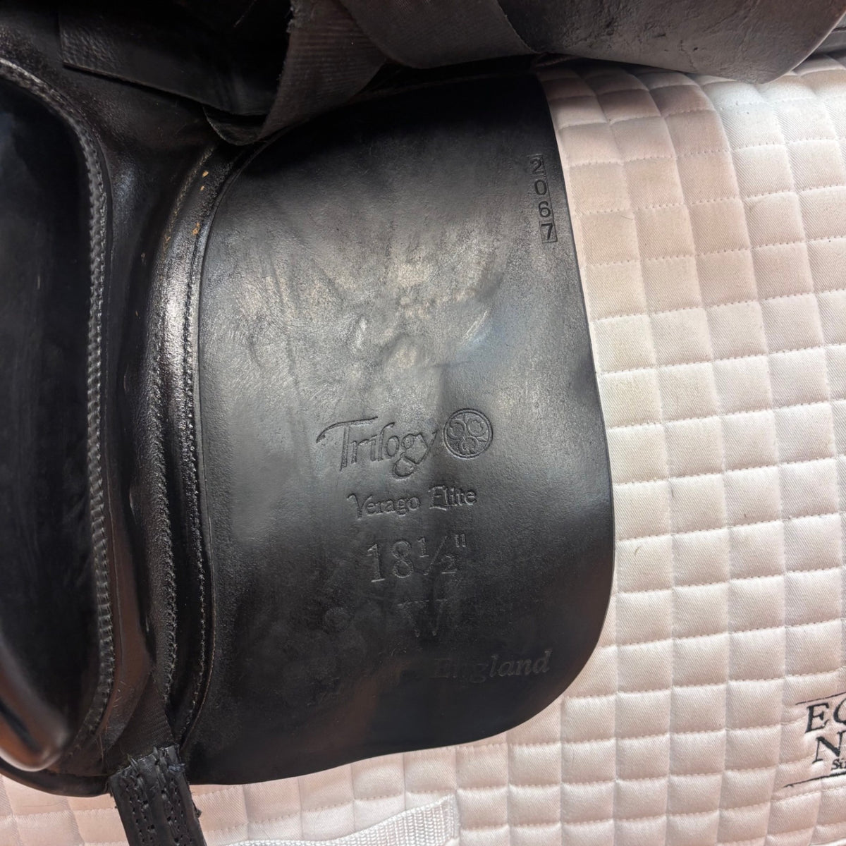 Used Trilogy Verago Elite Dressage Saddle 18.5" Wide Tree