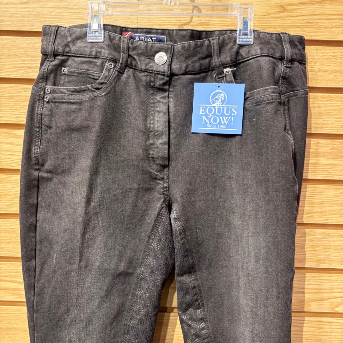 Used Ariat 34 Black/Denim Full Seat Breeches