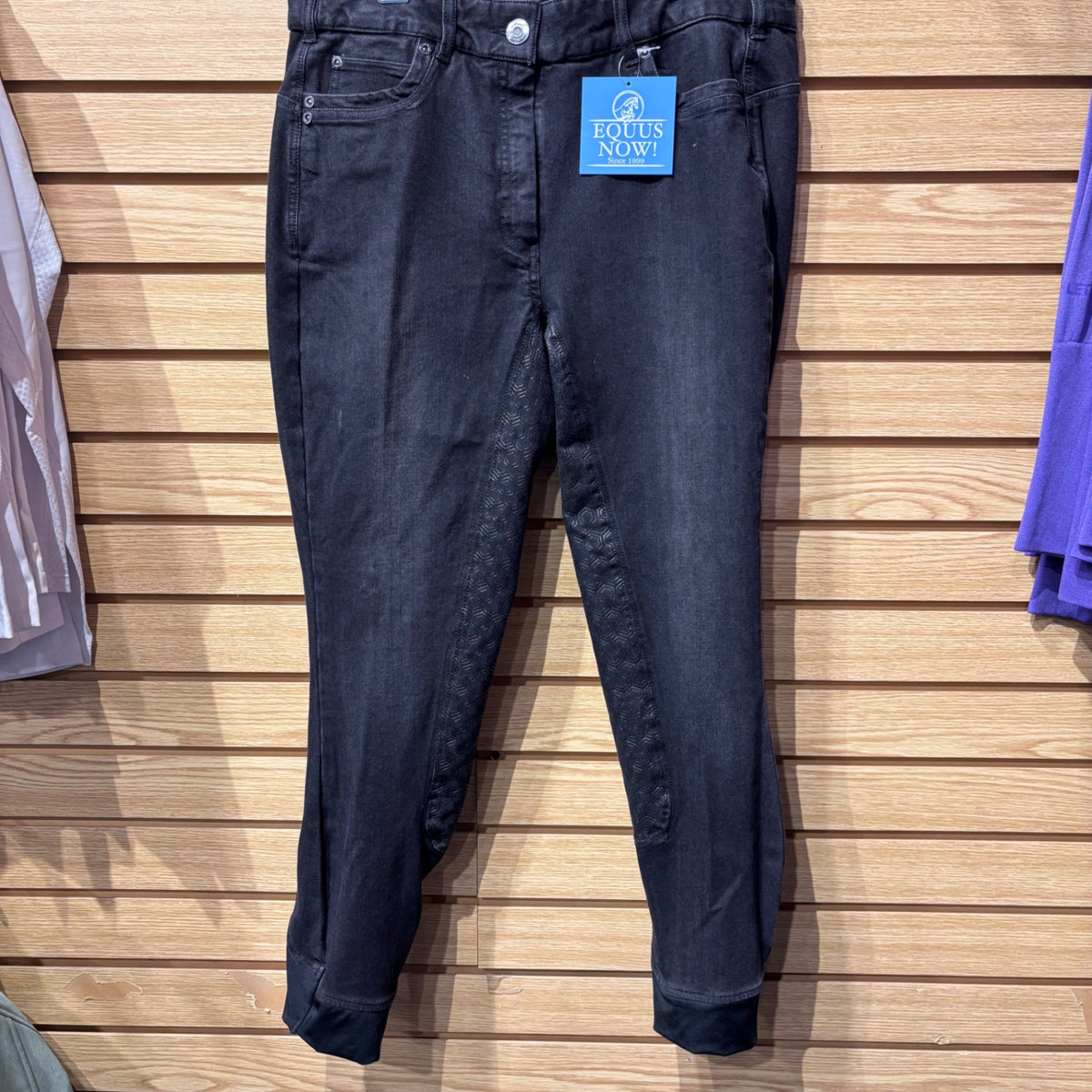 Used Ariat 34 Black/Denim Full Seat Breeches