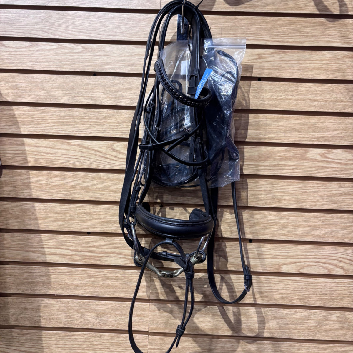 Used Cob Black JS Conversion Bridle with KK Ultra Double Jointed Bit