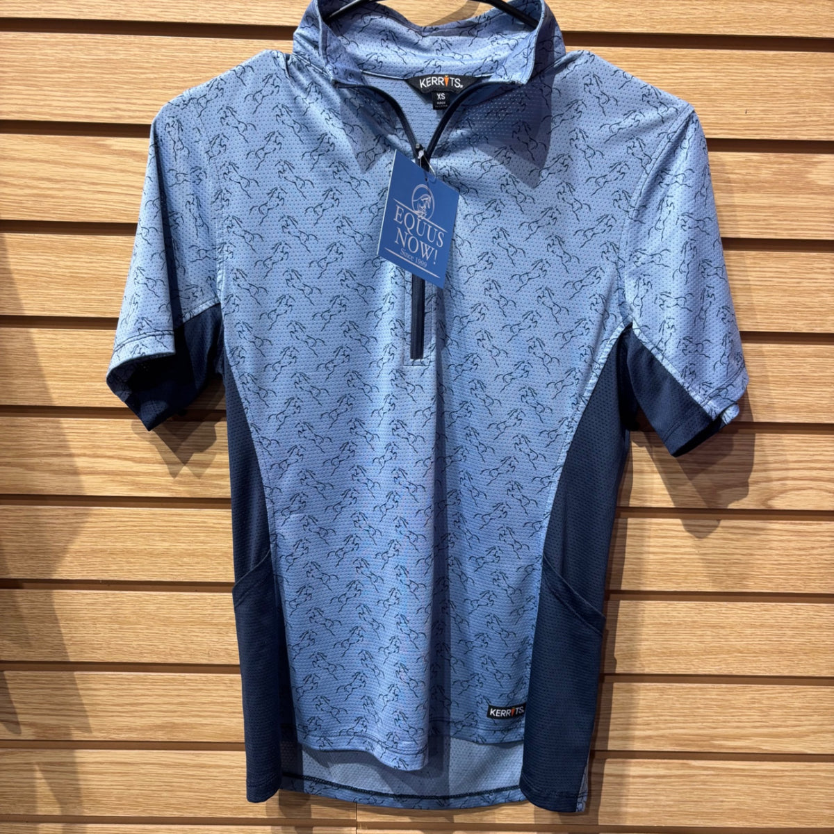 Used XS Blue Kerrits Short Sleeve Sun Shirt