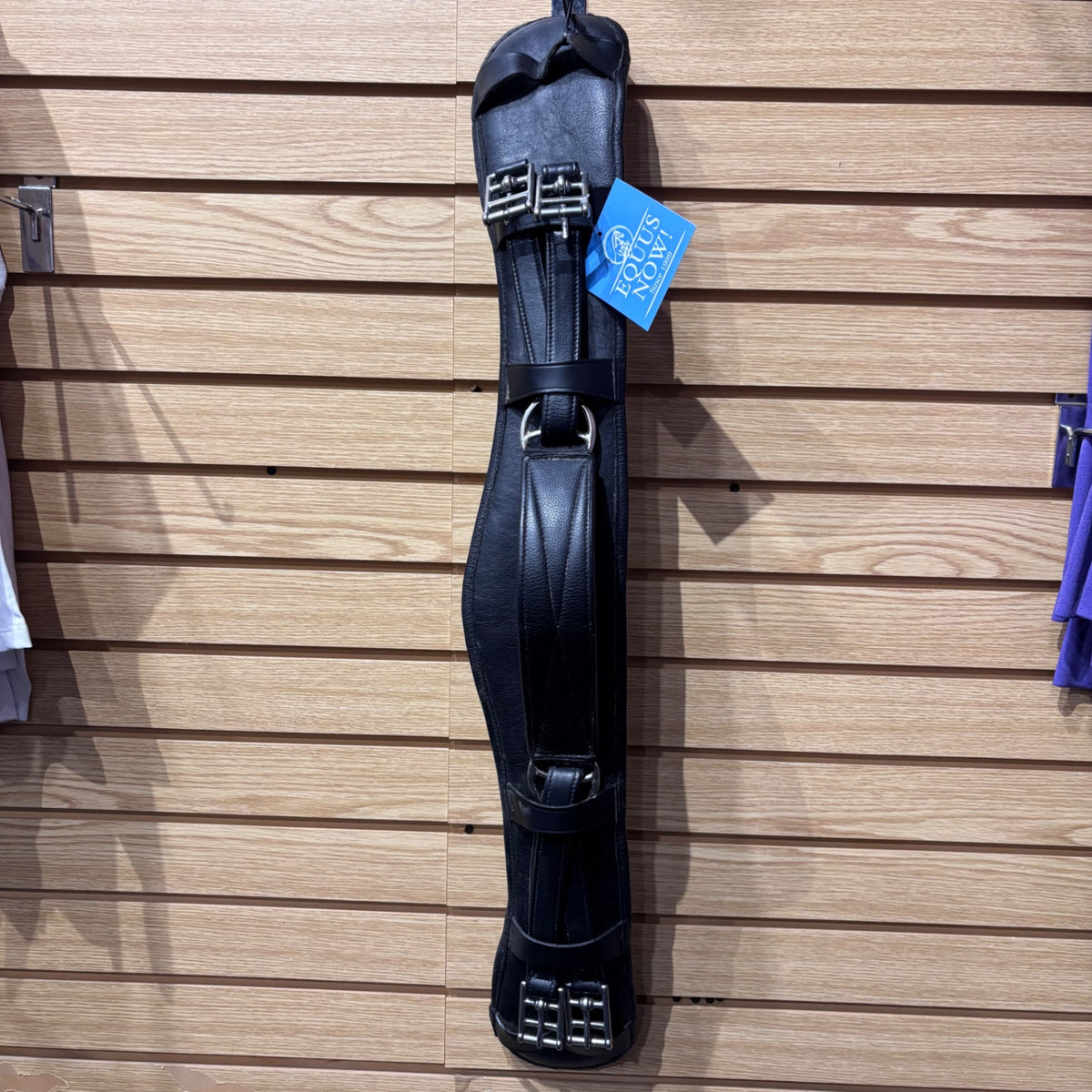 Used 30" Black Padded Leather Dressage Girth