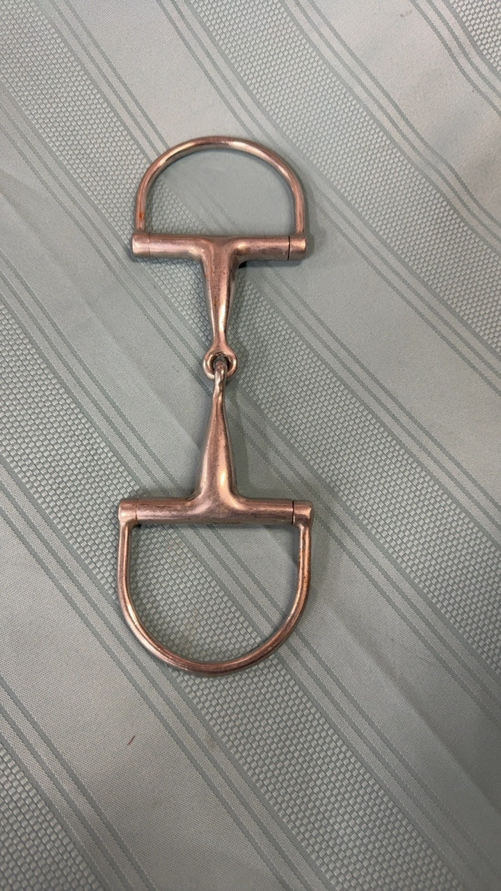 Used Single Jointed D-Ring Snaffle 5" Silver
