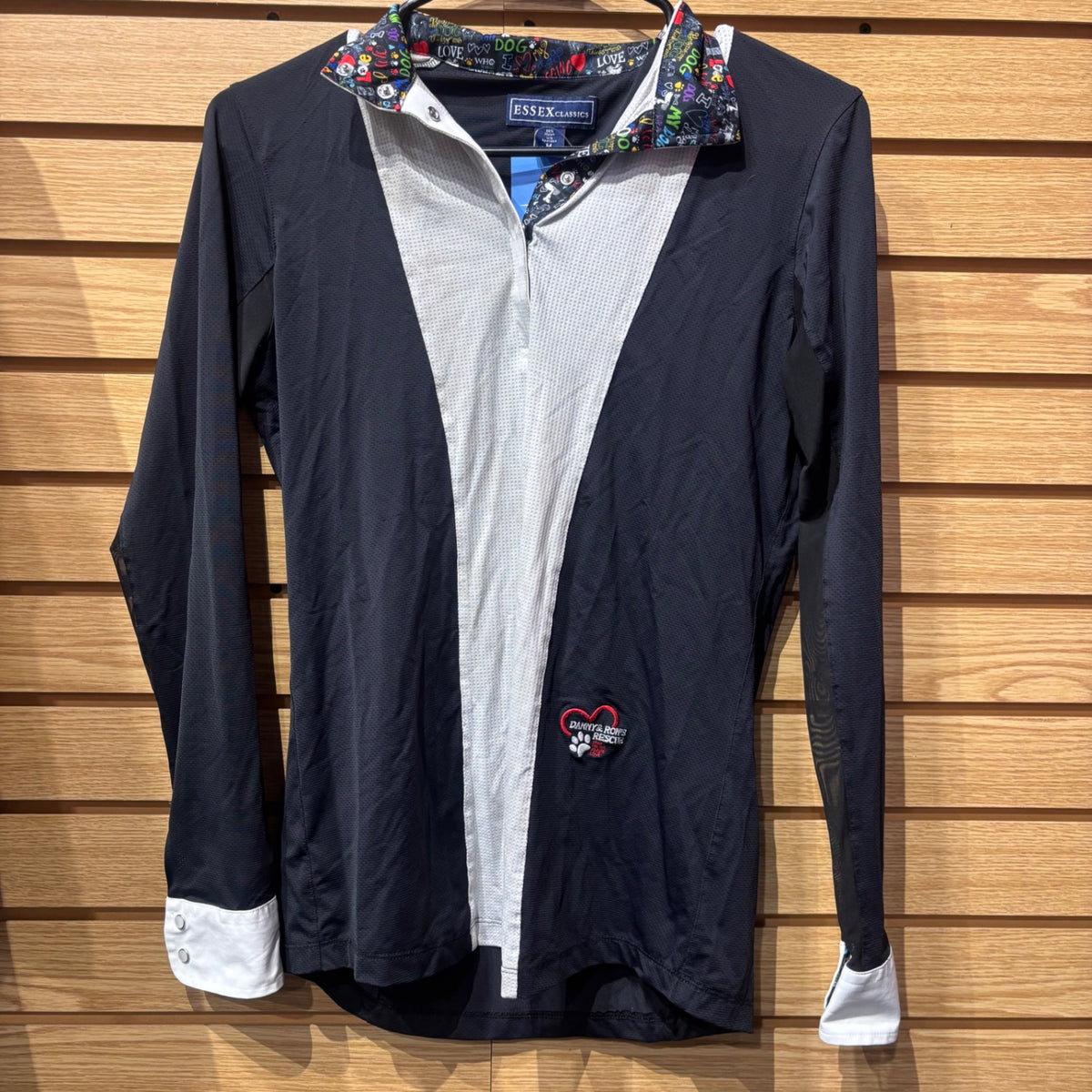 Used Medium Black/White Essex Classics Show Shirt