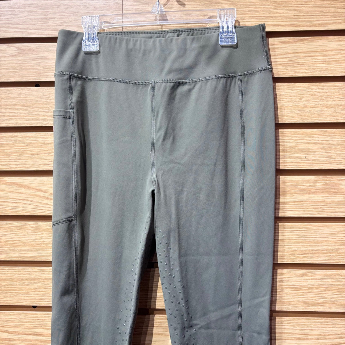 Used Medium Light Green Aubrion Silicone Knee Patch Tights