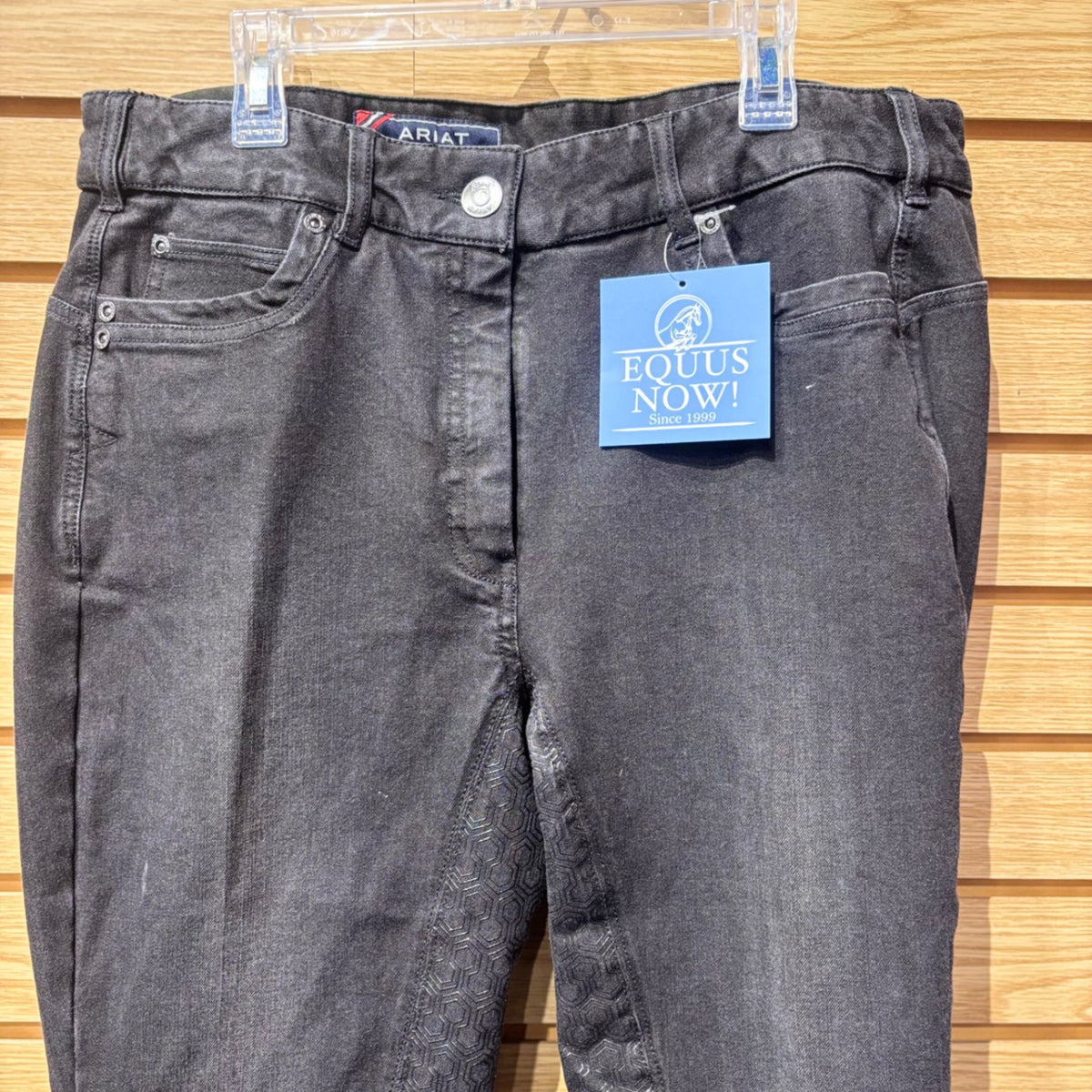 Used Ariat 34 Black/Denim Full Seat Breeches