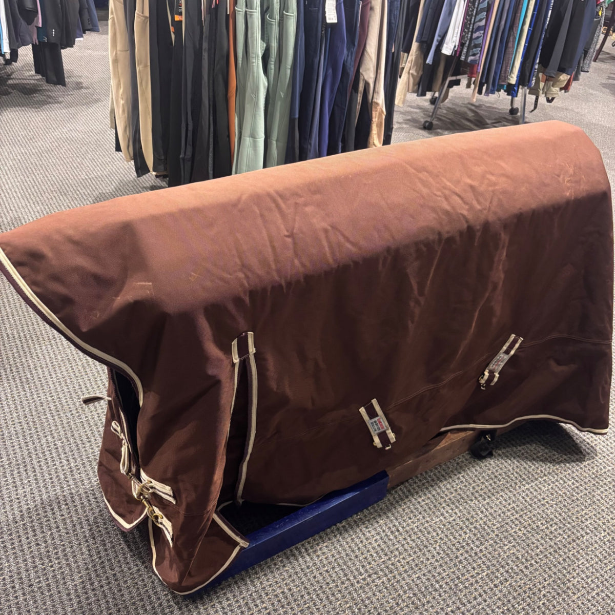 Used 80" Brown Schneiders Medium High Neck Turnout Blanket