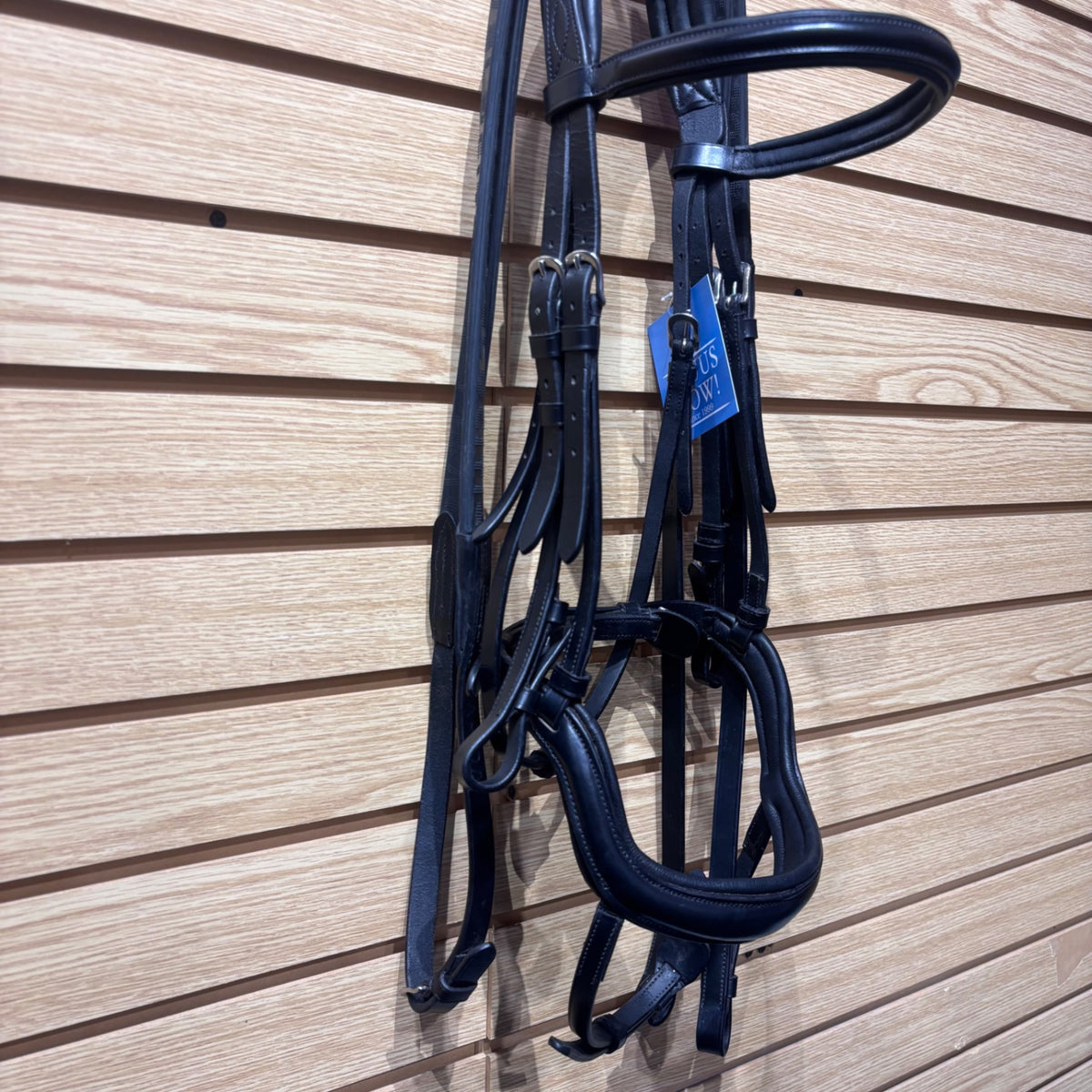Used Full Black Velociti Rapida Anatomic Bridle w Rubber Reins