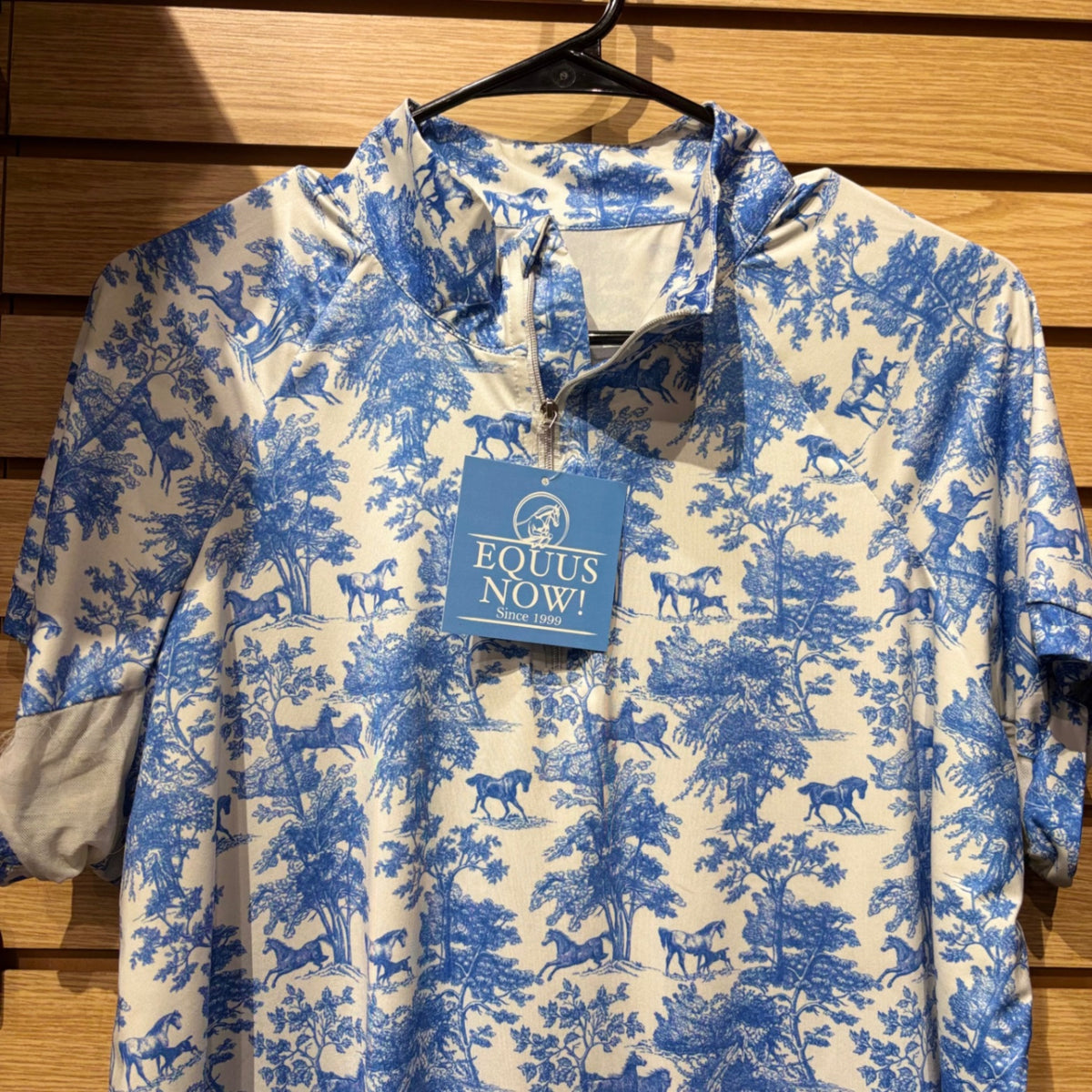 Used XXL Blue Toile DappleBay Short Sleeve Short