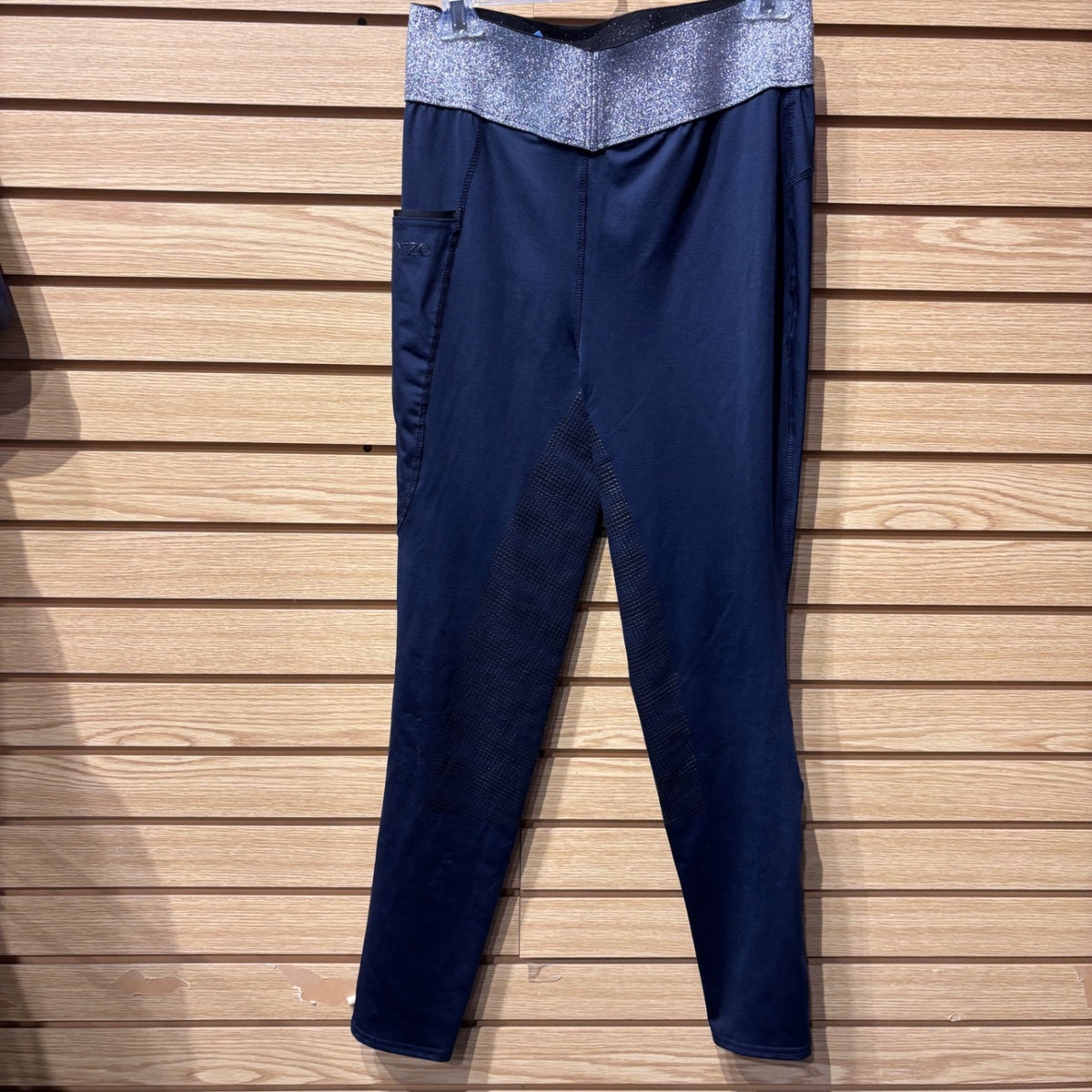 Used US 30 Navy Horze Silicone Full Seat Riding Tights