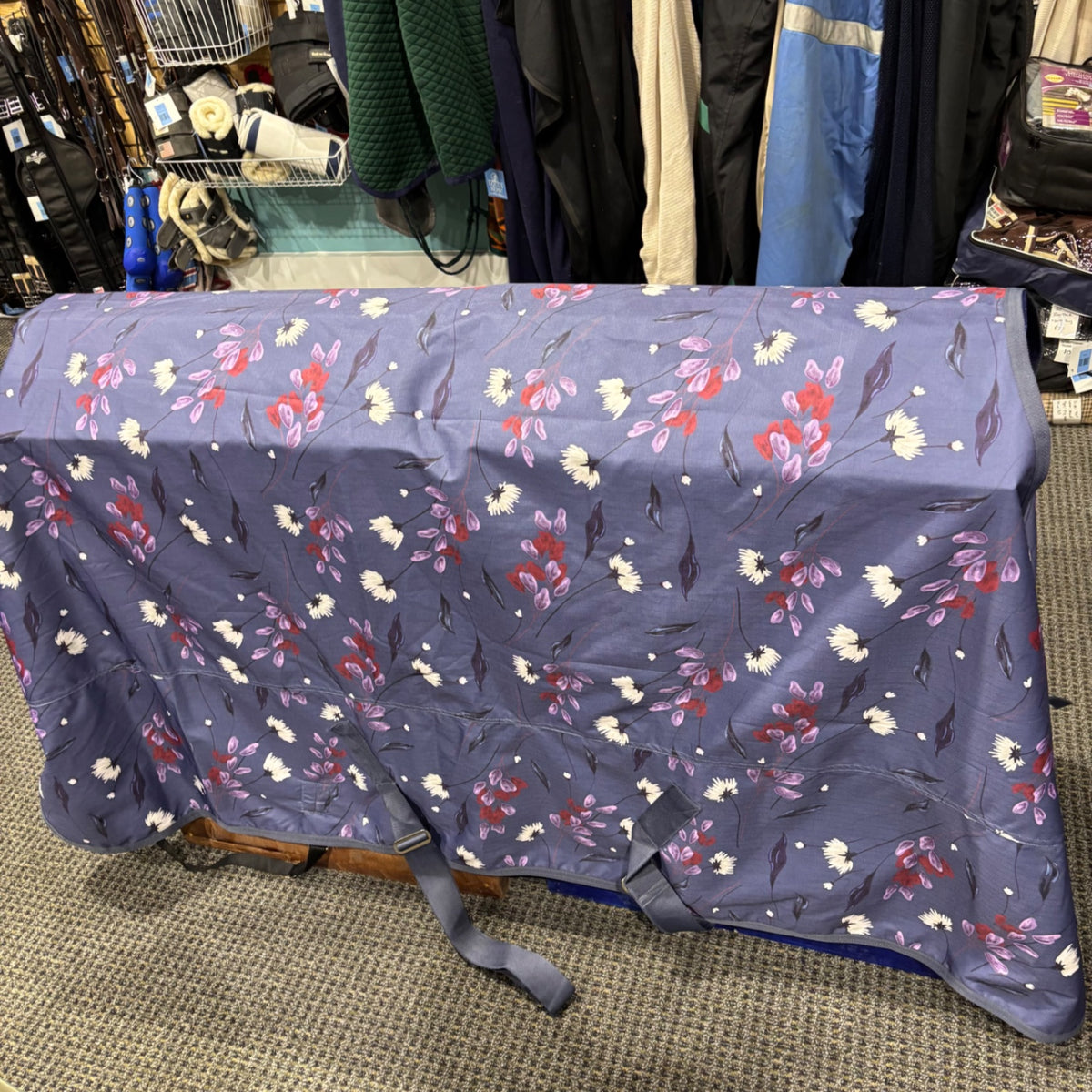 Used 78" Dusk Wildflowers Smartpak Classic Turnout Sheet *embriodered*