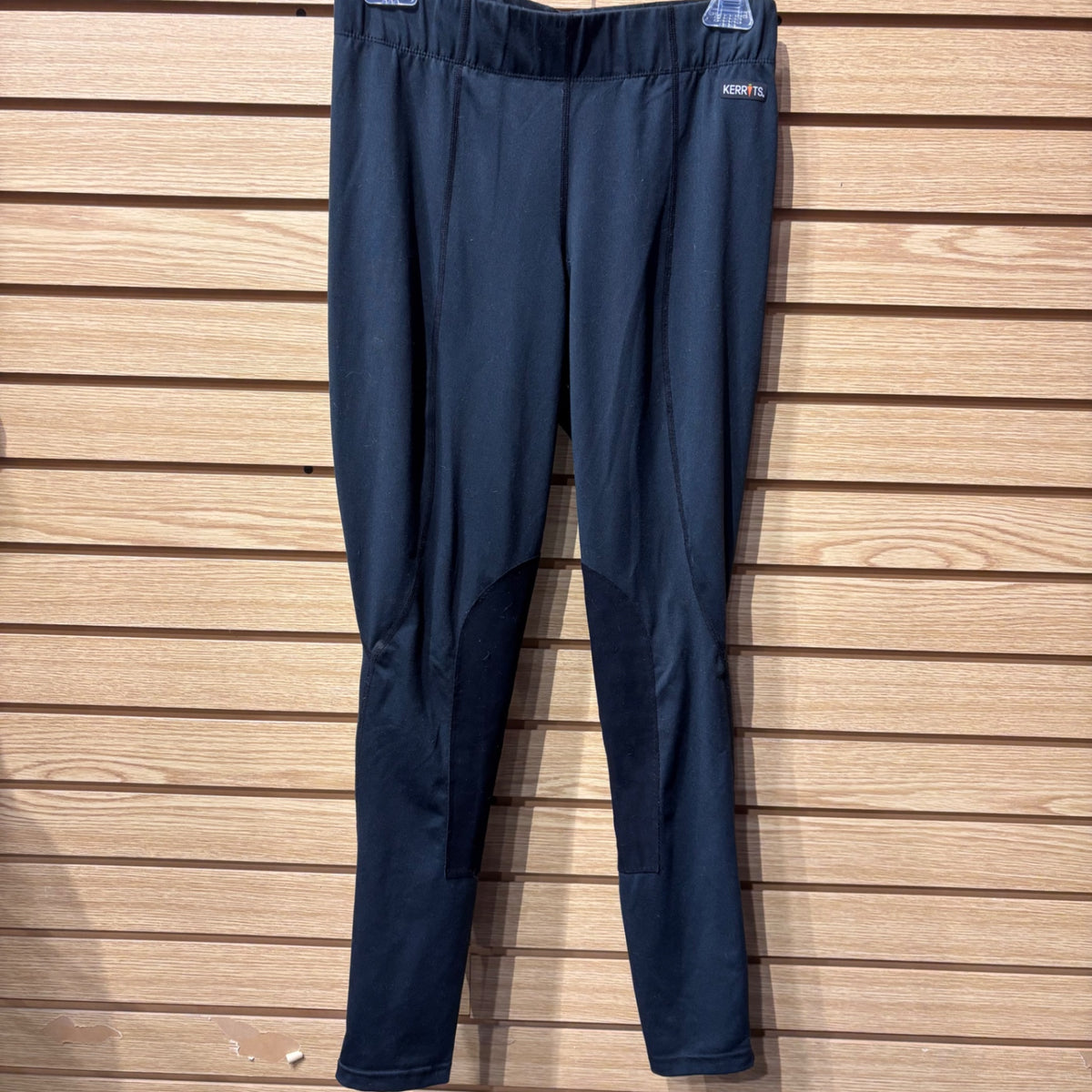 Used Large Black Kerrits Knee Patch Riding Tights